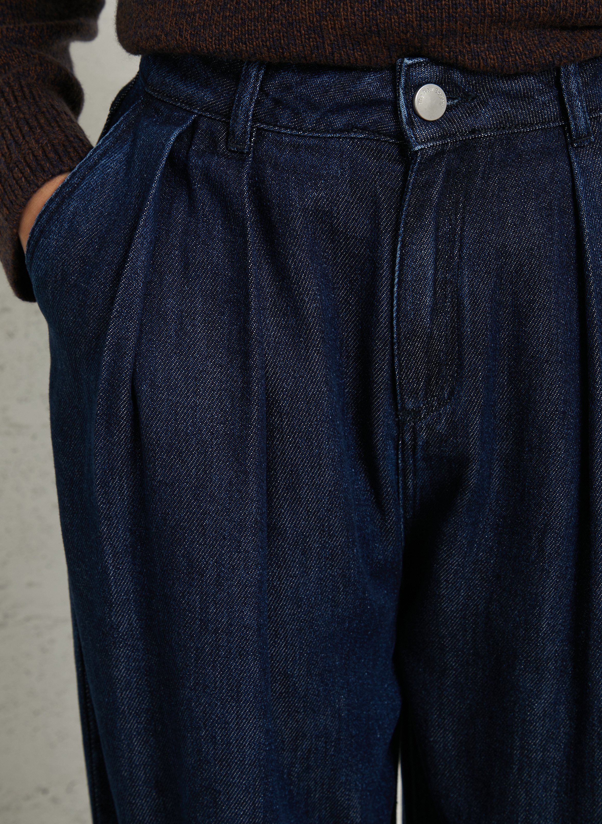 Wijde jeans met hoge taille THE NEW SOCIETY Blauw