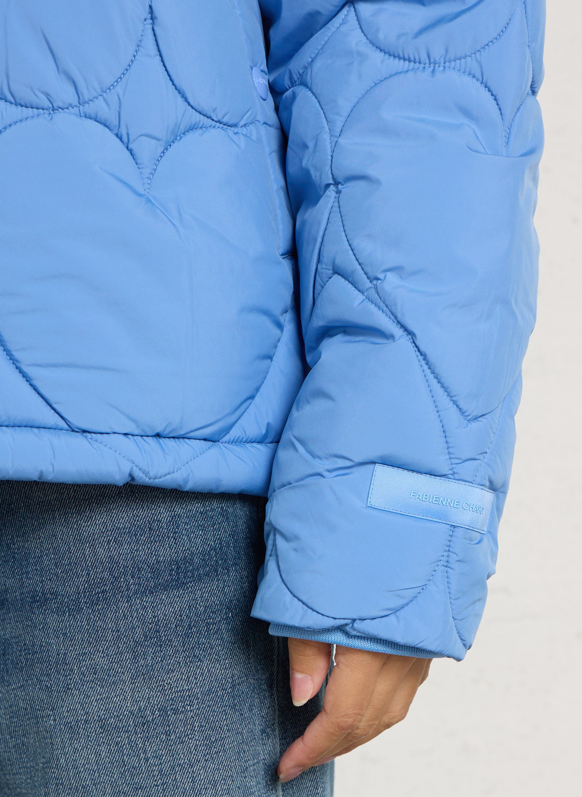 High-neck quilted jacket FABIENNE CHAPOT Blue