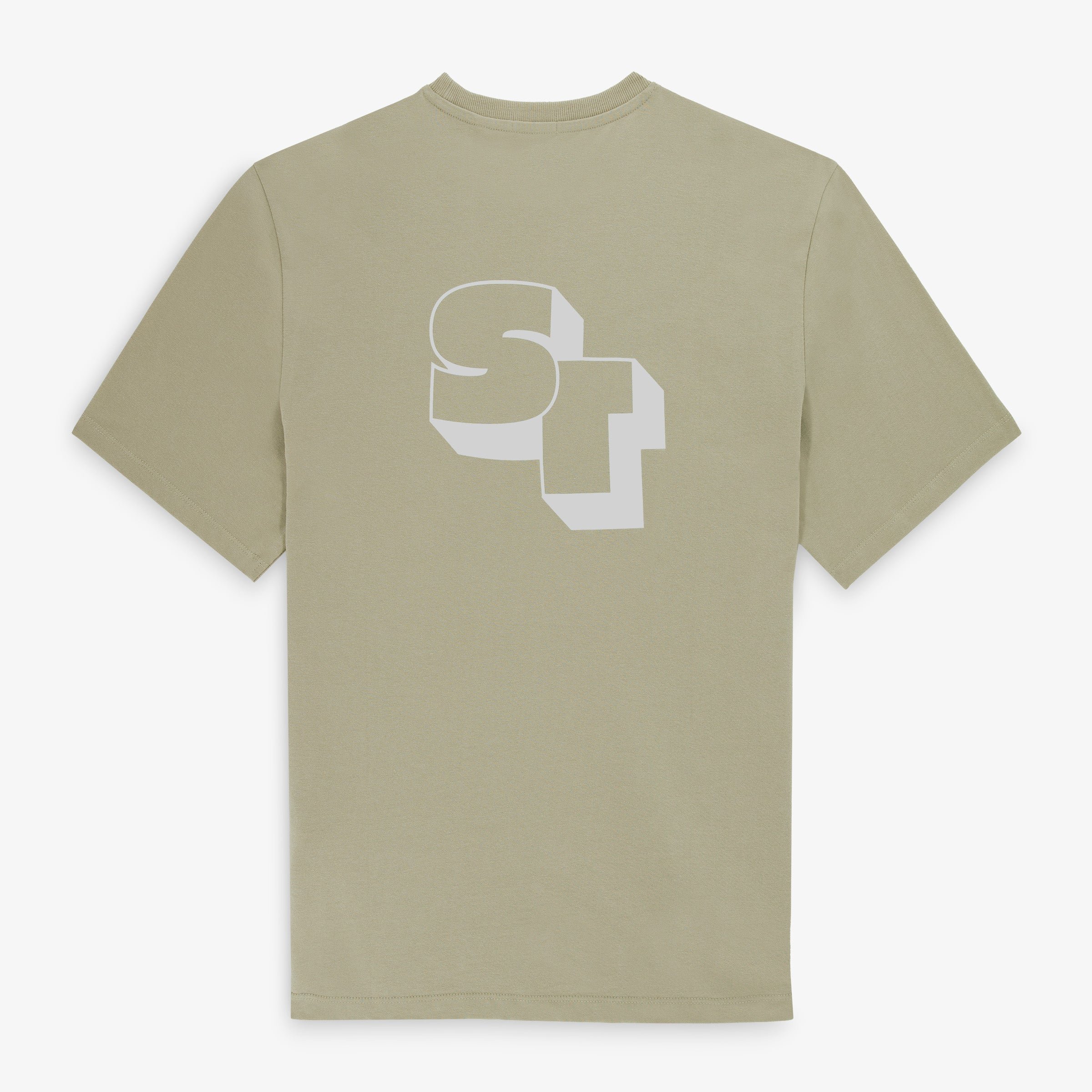 Printed cotton short-sleeved T-shirt SERGE BLANCO Beige