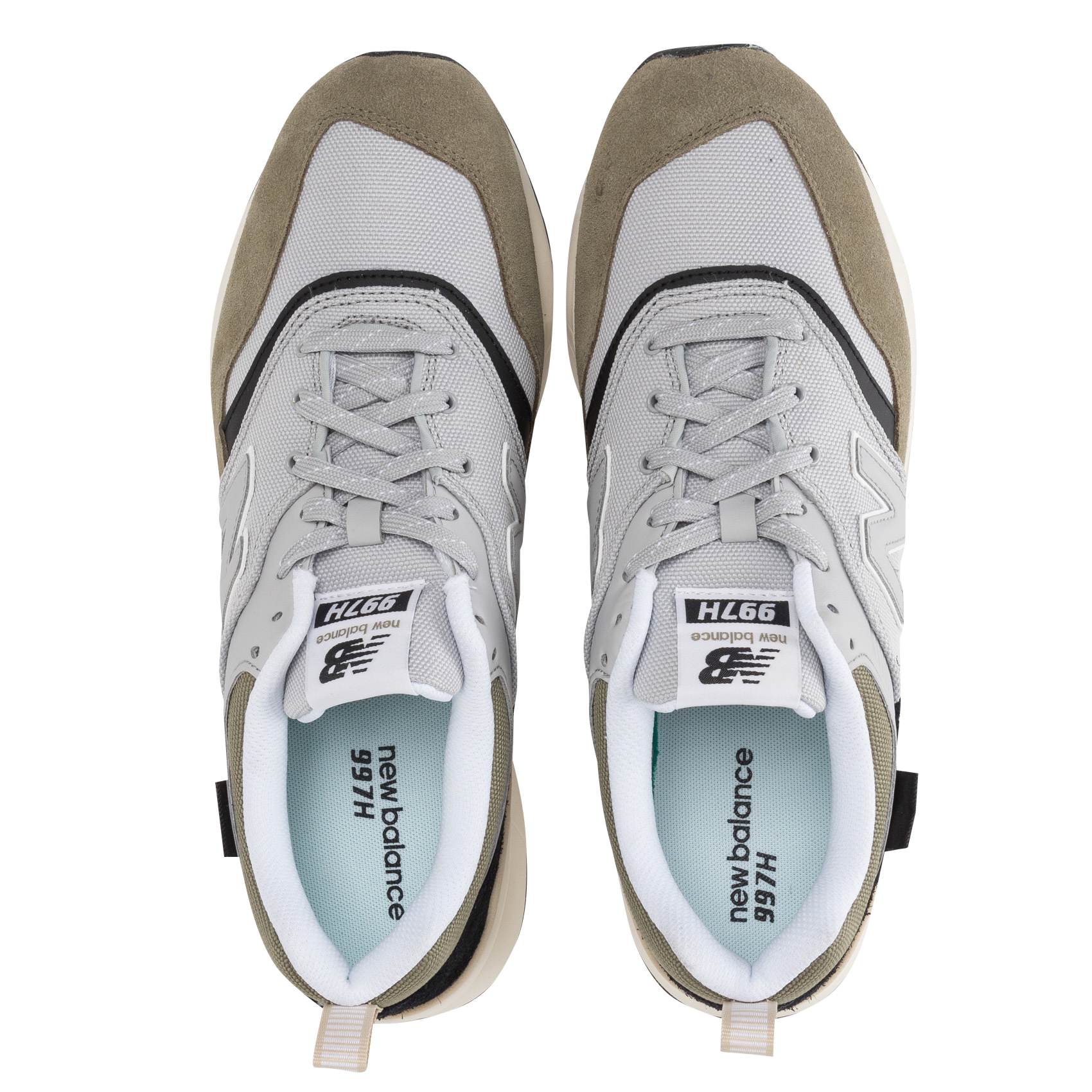 Low-top dual-material lace-up sneakers NEW BALANCE White