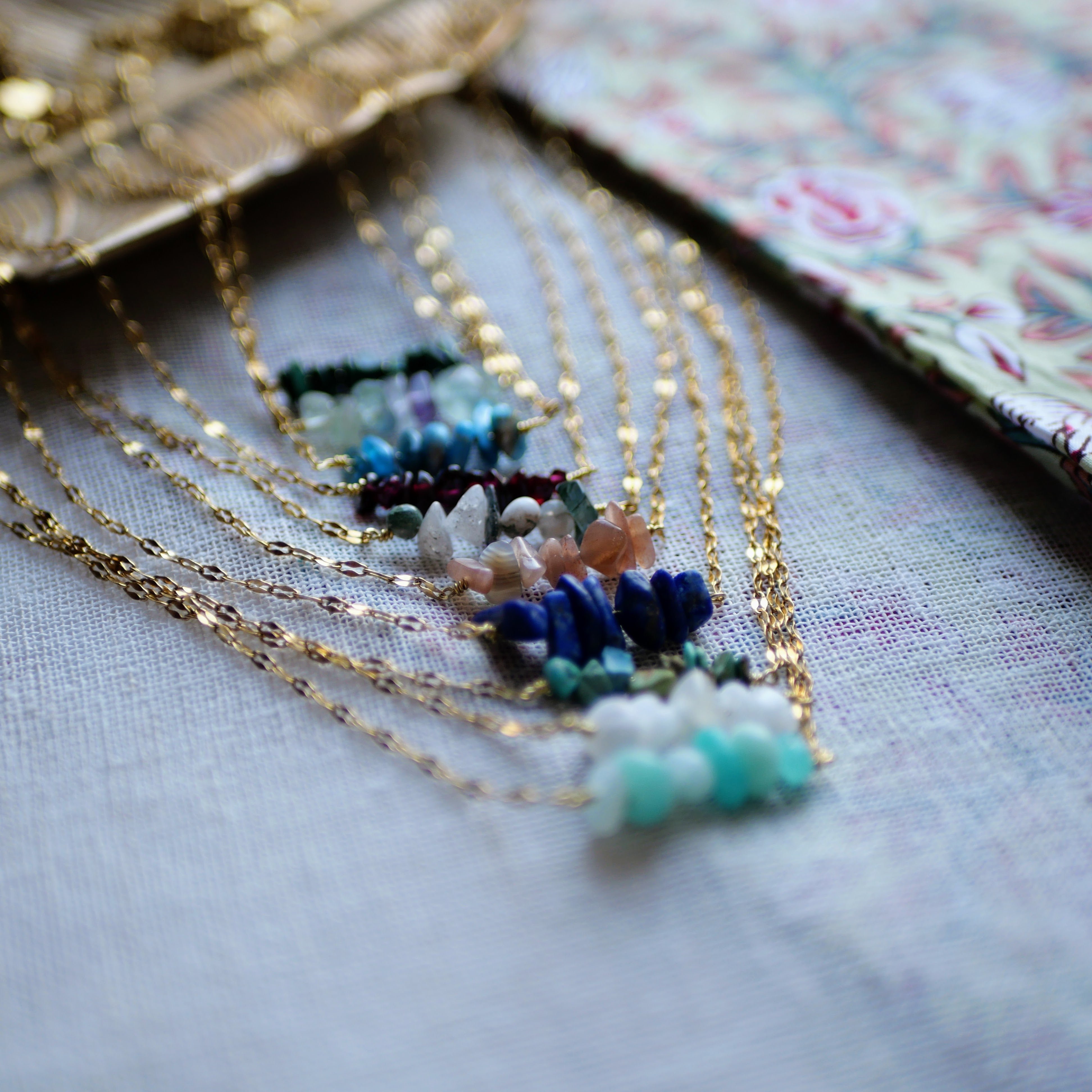 Lapis lazuli necklace GINANDGER Blue