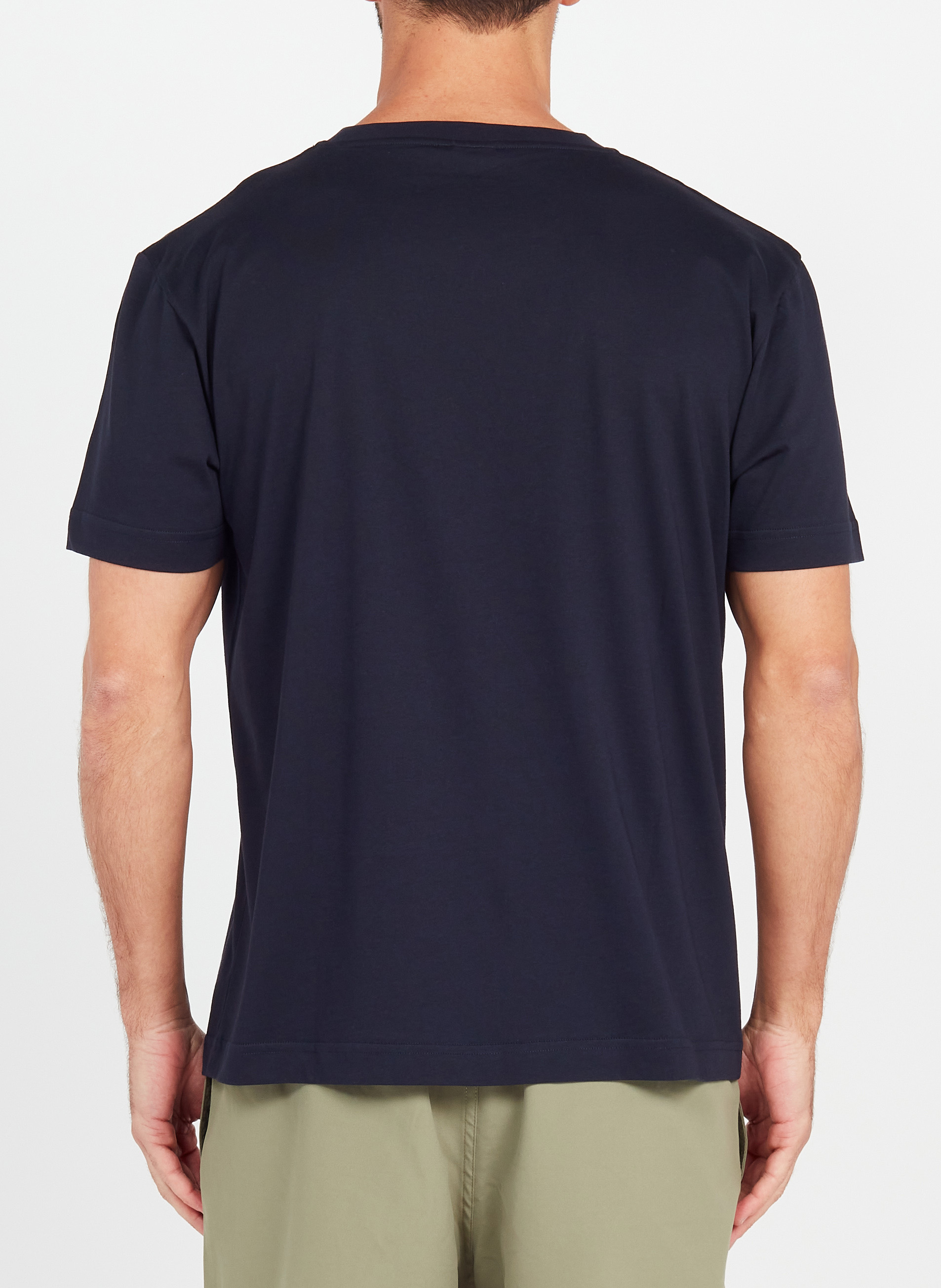 Rundhals-T-Shirt aus Baumwolle, Regular Fit AU PRINTEMPS PARIS Blau