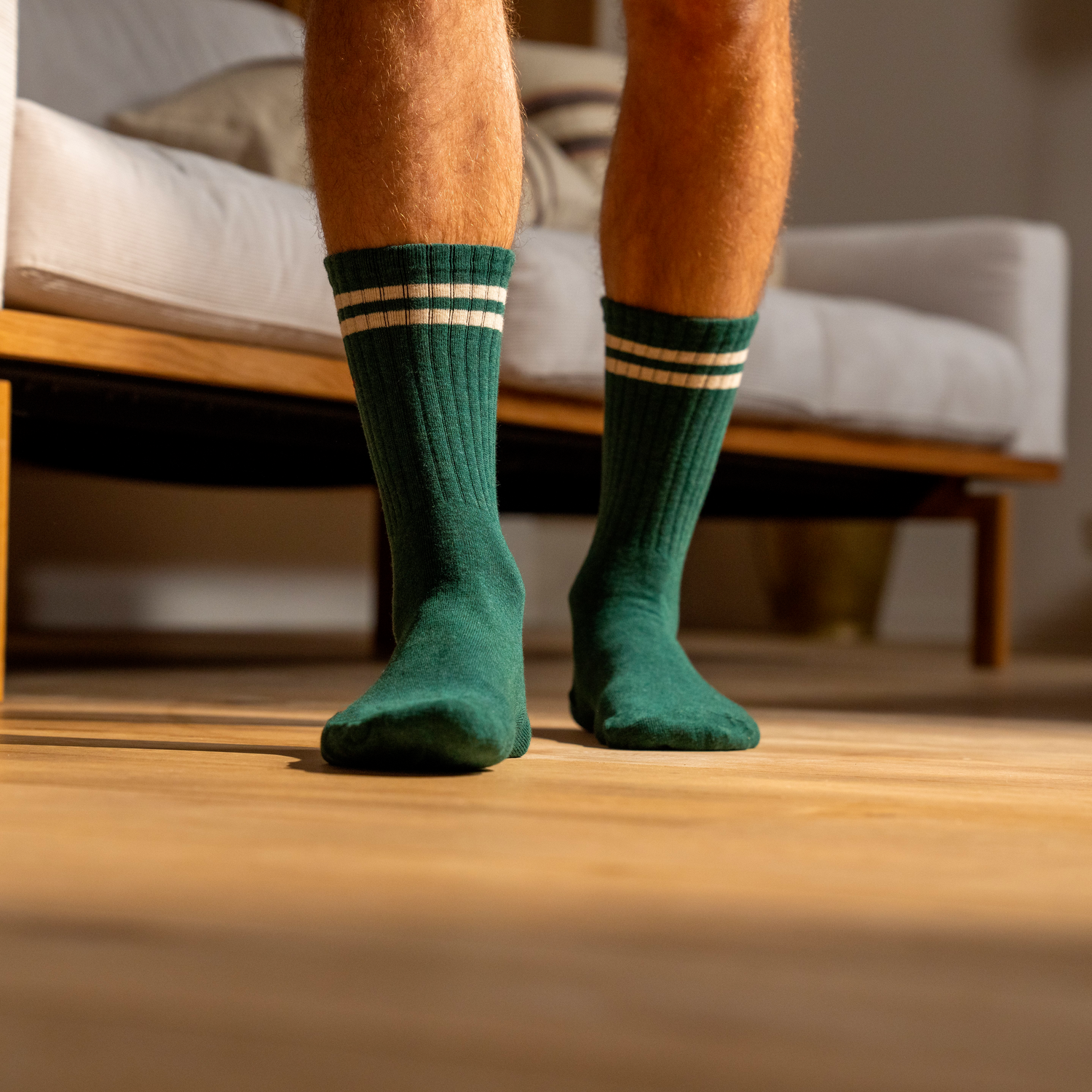 Combed Cotton Retro Socks BILLYBELT Green
