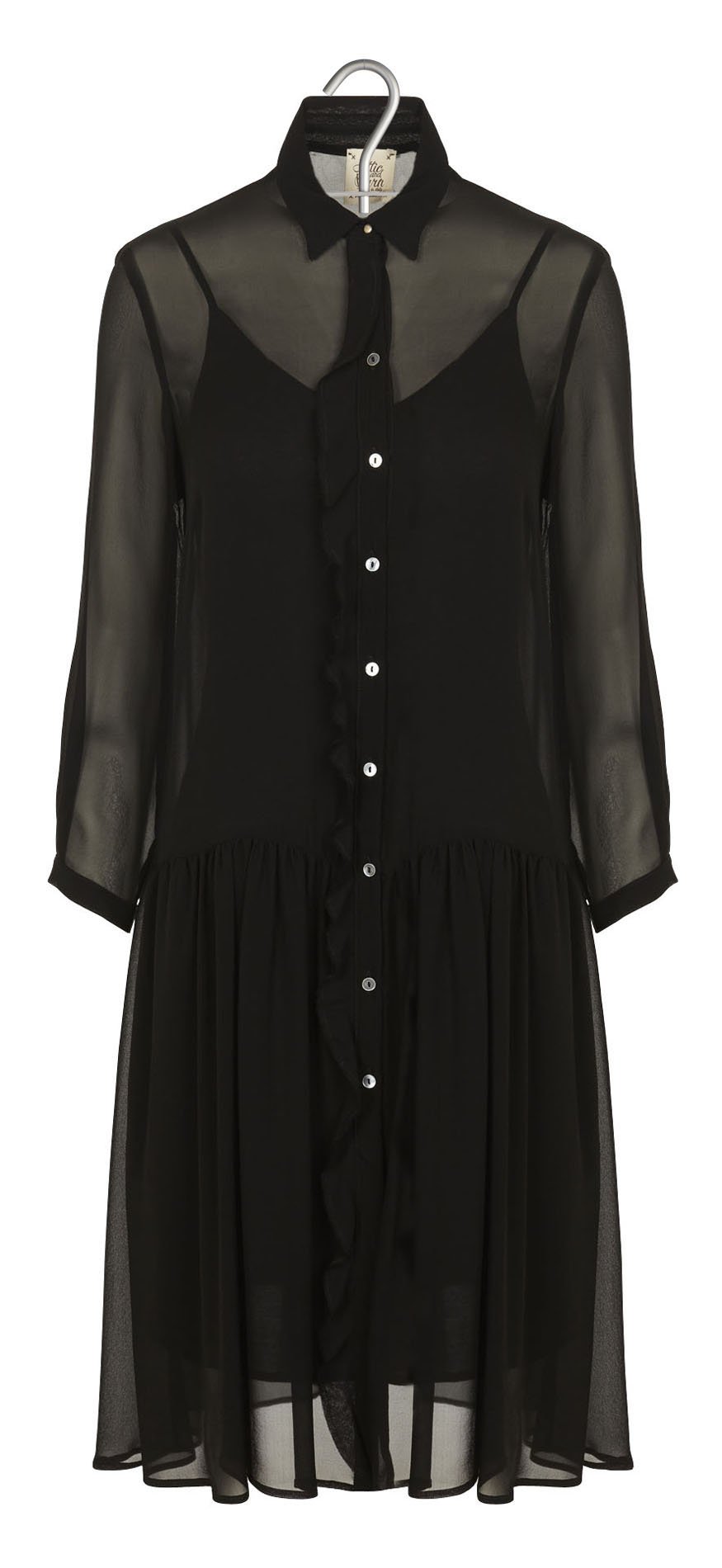 Robe chemisier en soie Binah ATTIC AND BARN Noir