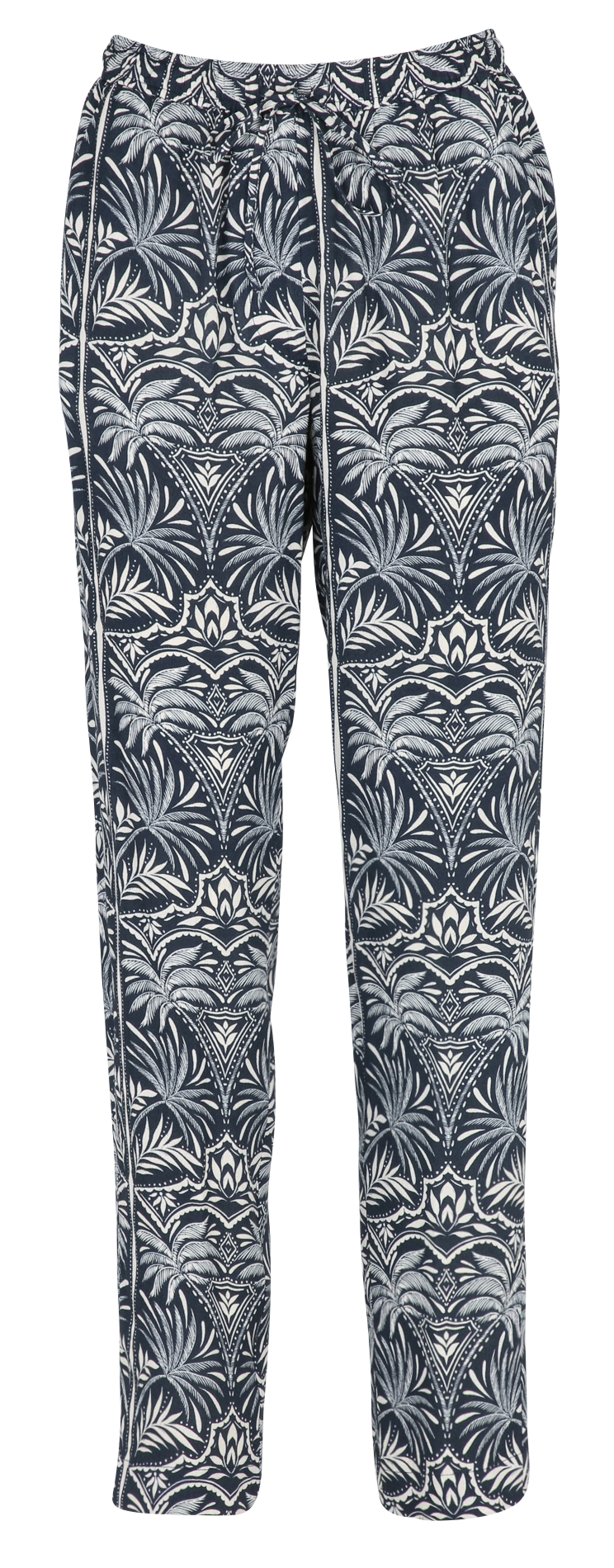 Gerade geschnittene Hose mit Pflanzenmuster HARTFORD Blau