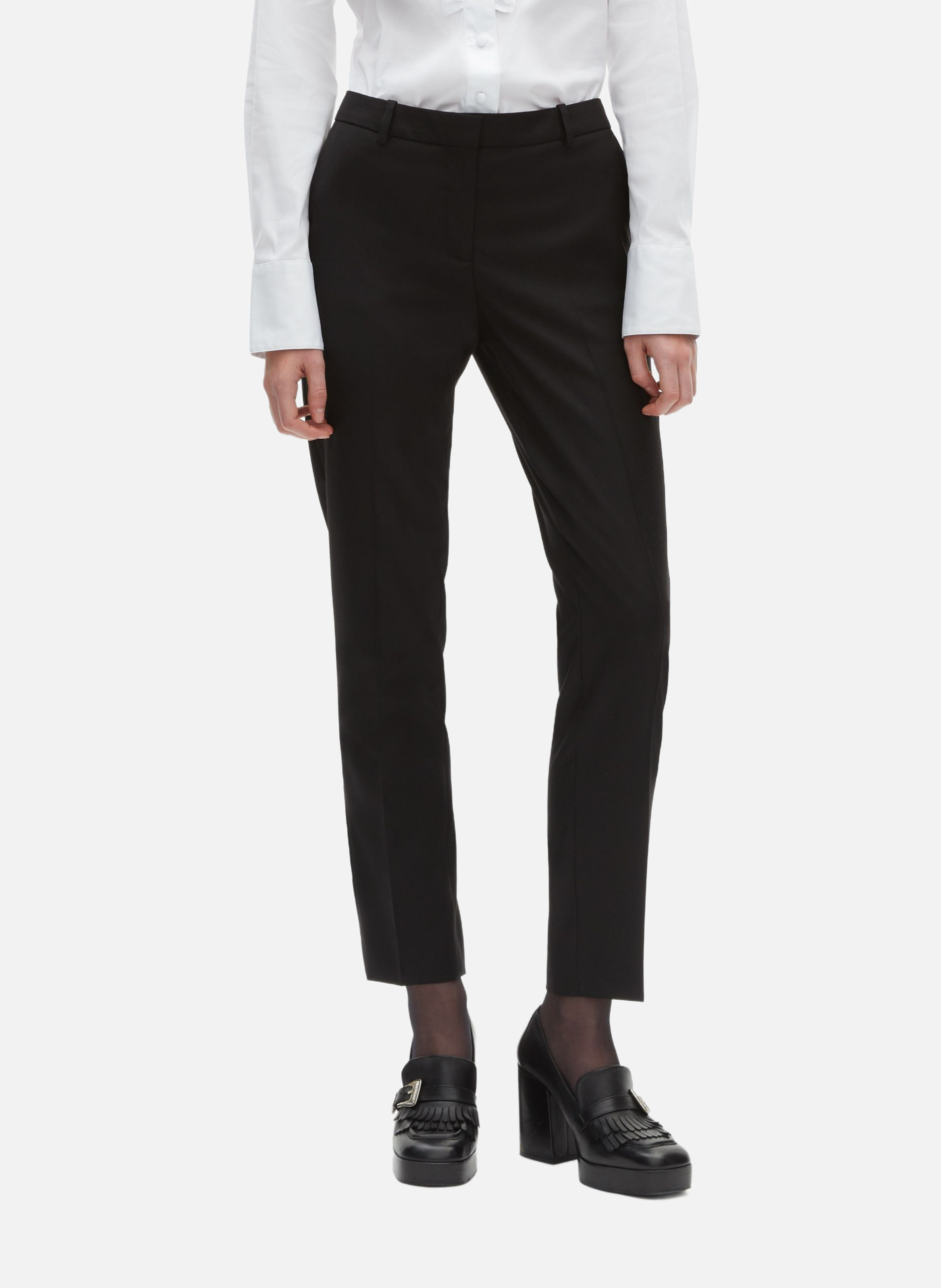 Tailored wool trousers with a slim fit THE KOOPLES Black