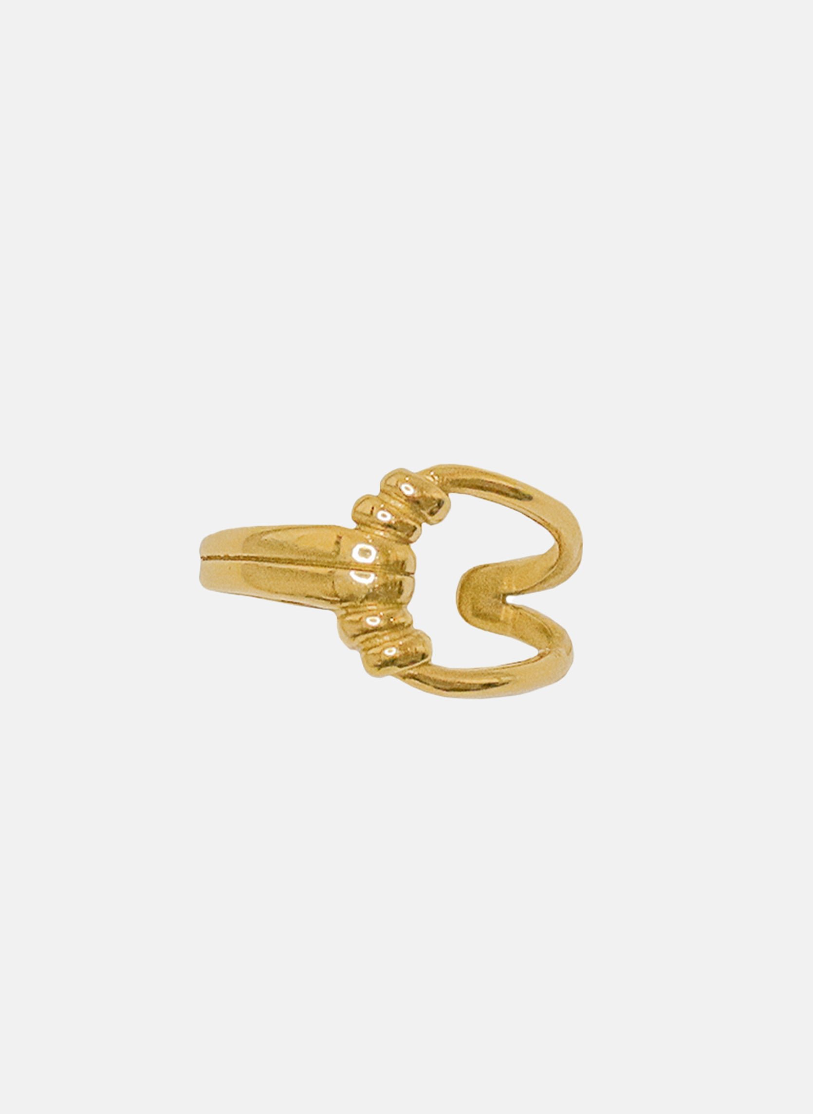 Wide agave ring AEC Paris Golden