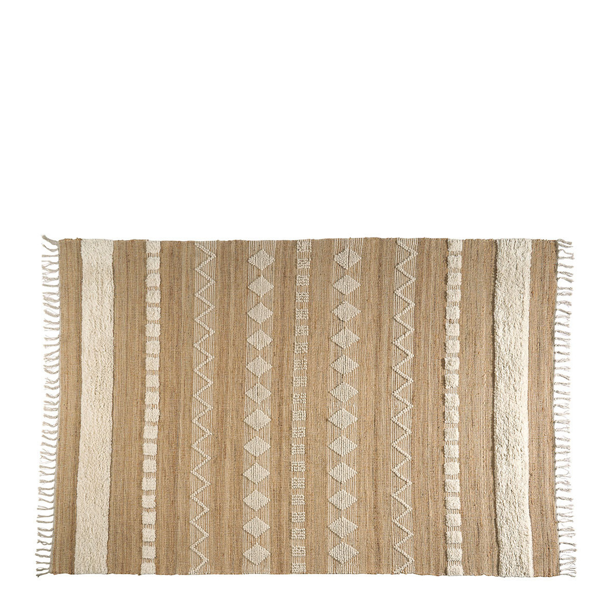 Tanger jute and wool rug BLANC D'IVOIRE Golden