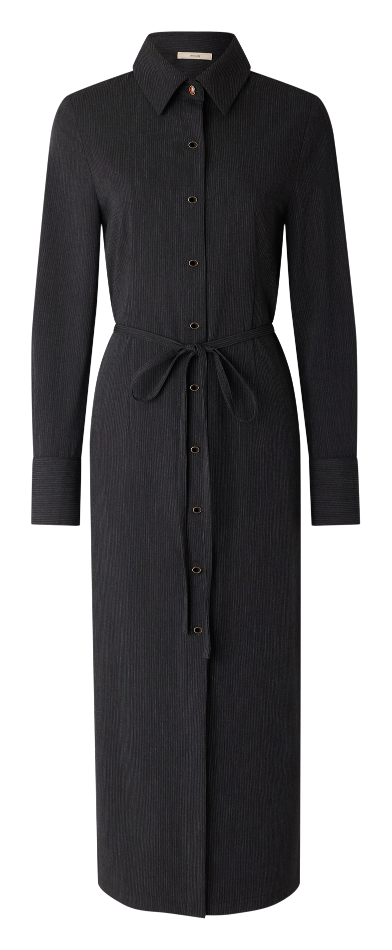 Fitted midi dress with fine stripes SESSUN Grey