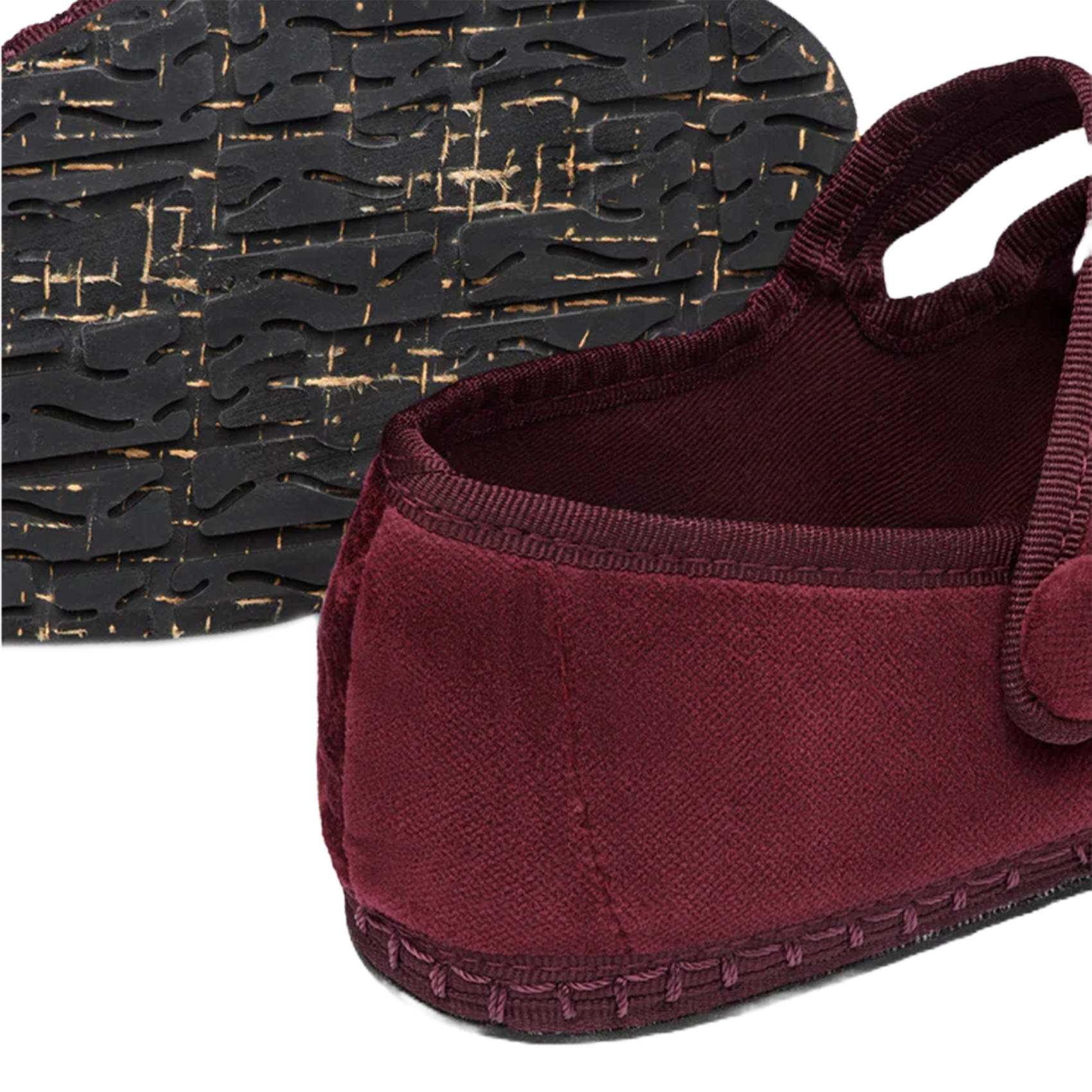 Cotton velvet ballet flats FLABELUS Red