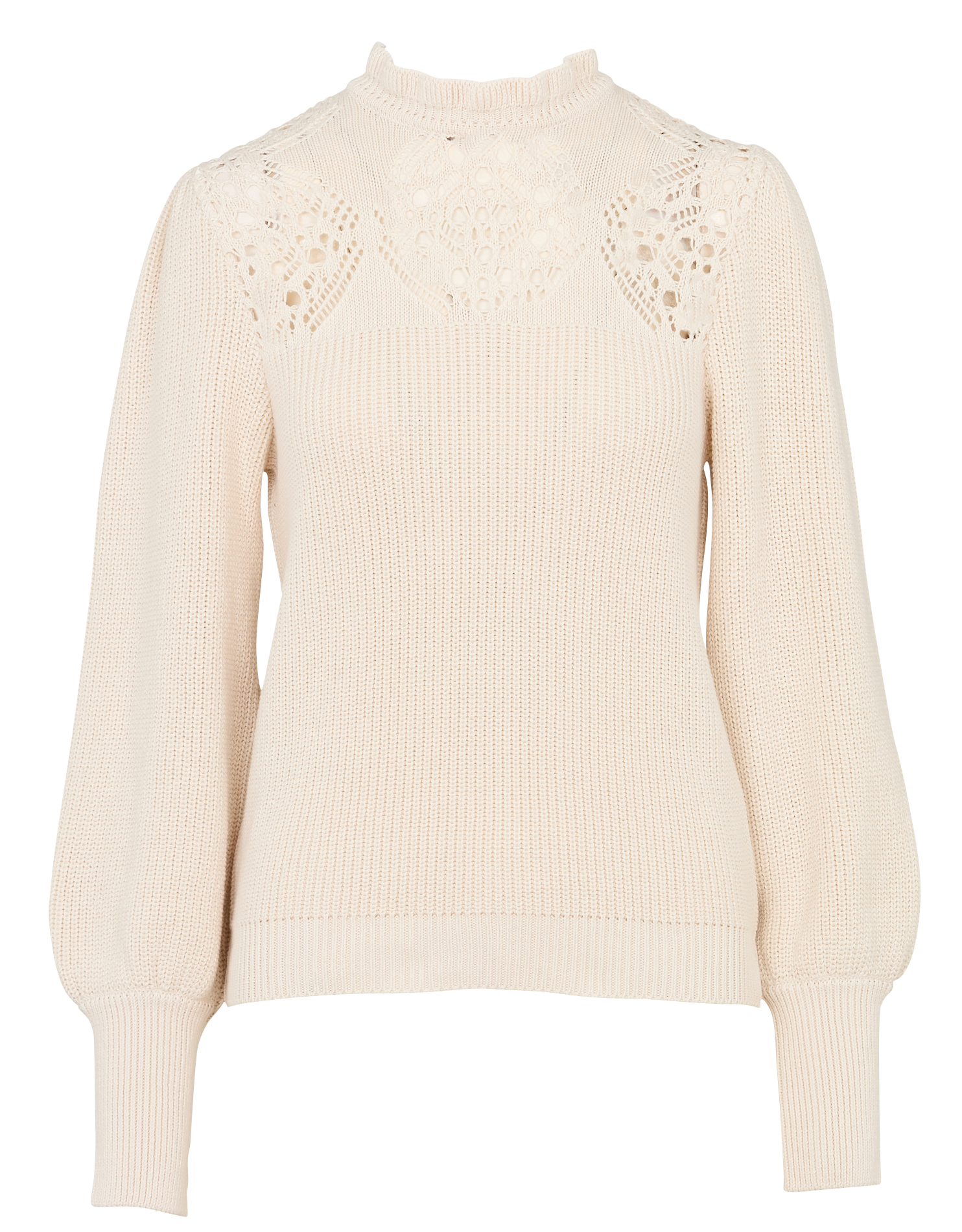 Colour block cotton sweater I CODE White