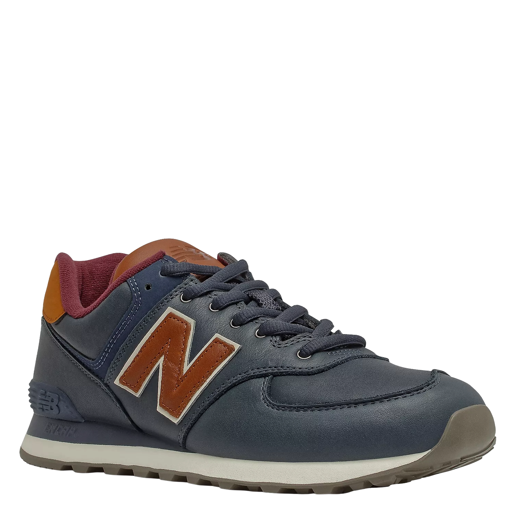 Low-top leather mix sneakers NEW BALANCE Blue
