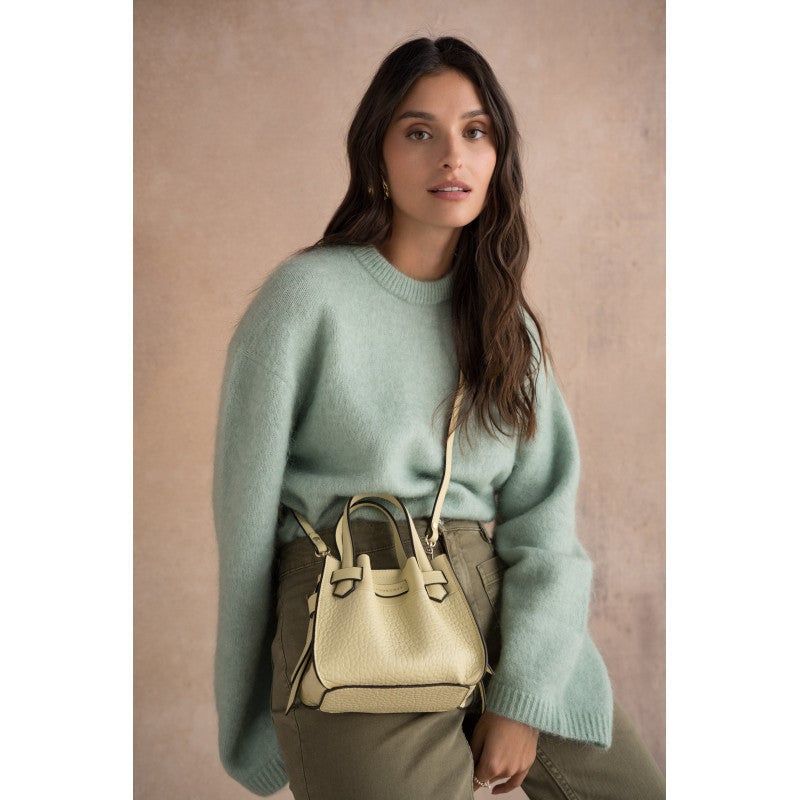 Handbag - cowhide leather POURCHET Brown