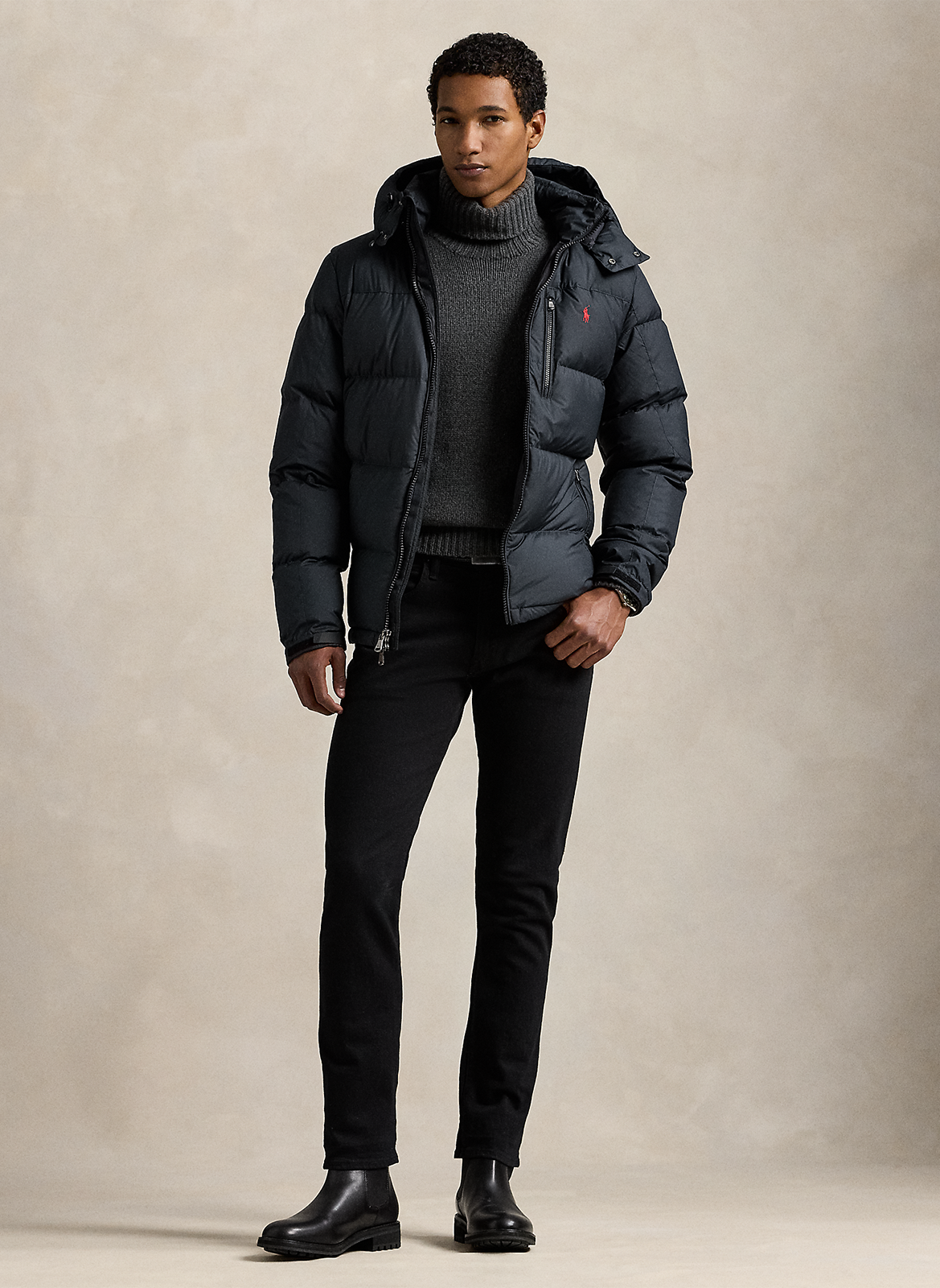 High-neck padded jacket POLO RALPH LAUREN Black