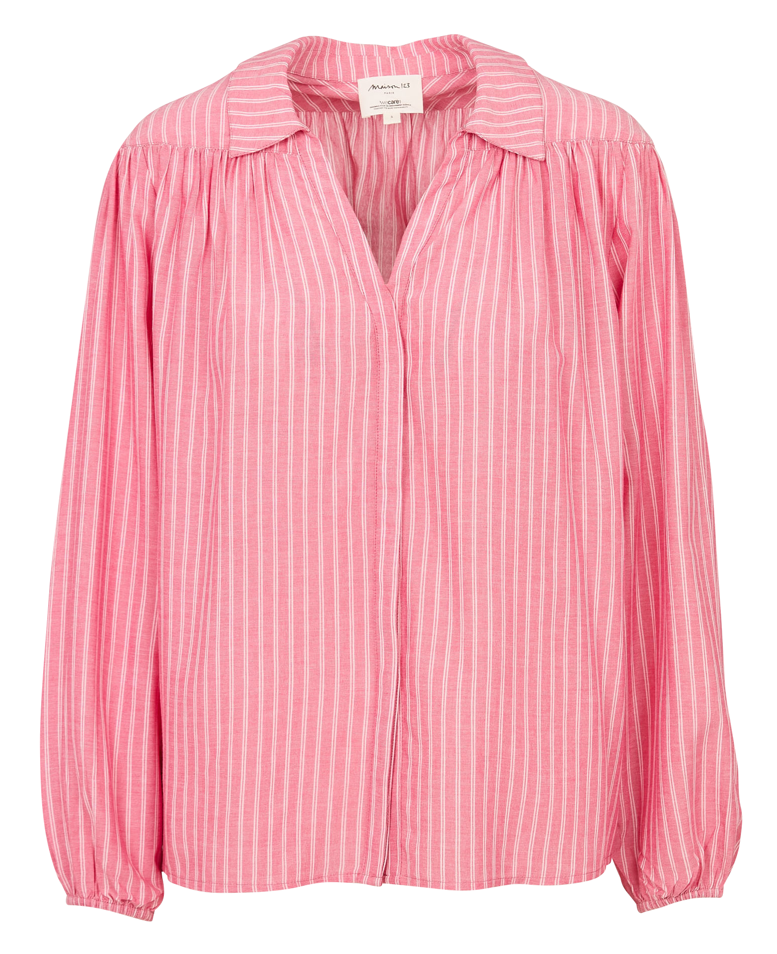 Chemise col classique rayée MAISON 123 Rose