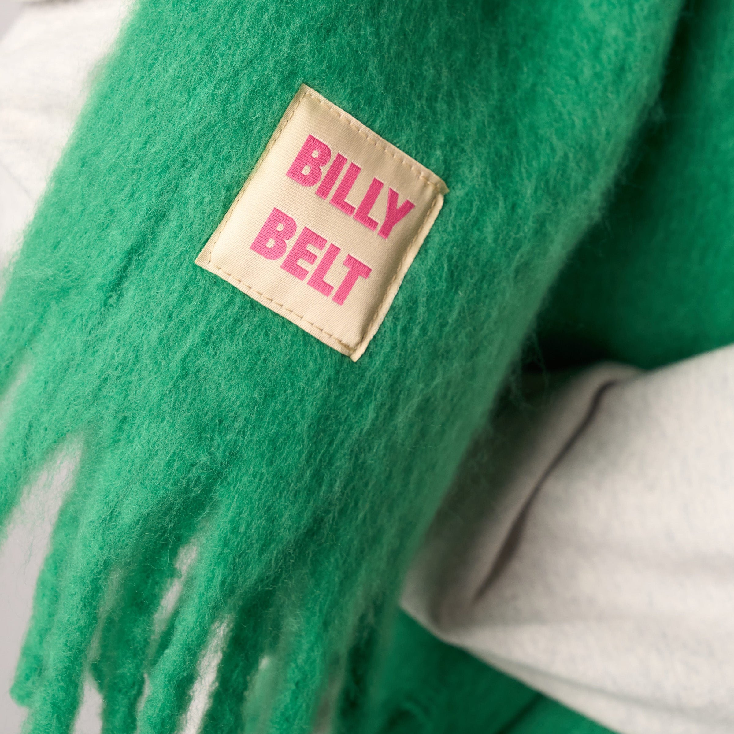 Large fringe scarf BILLYBELT Green