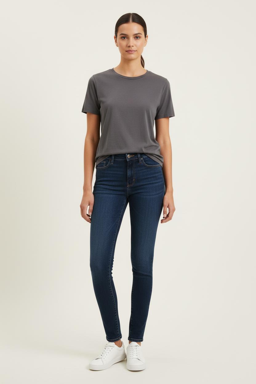 Cropped slim jeans with studs LEVI'S - Seconde main Blue