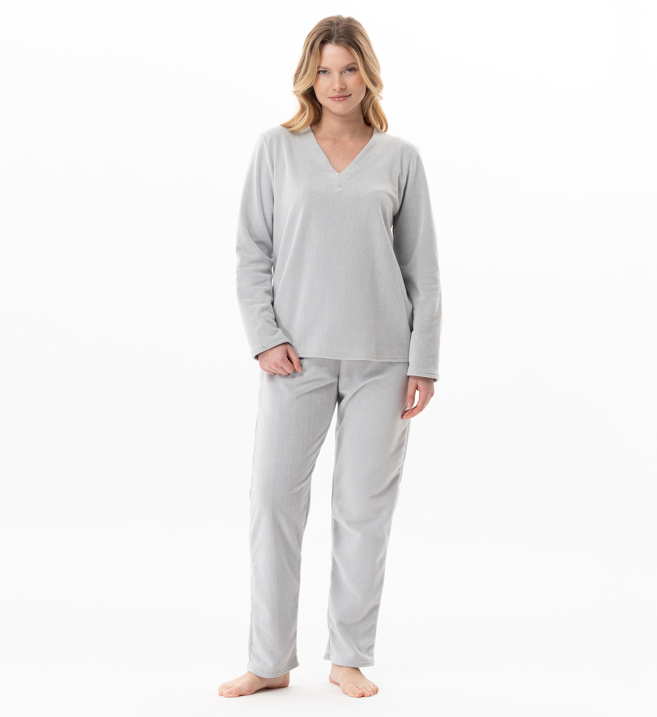 Buttoned micropolar homewear set LE CHAT Grey