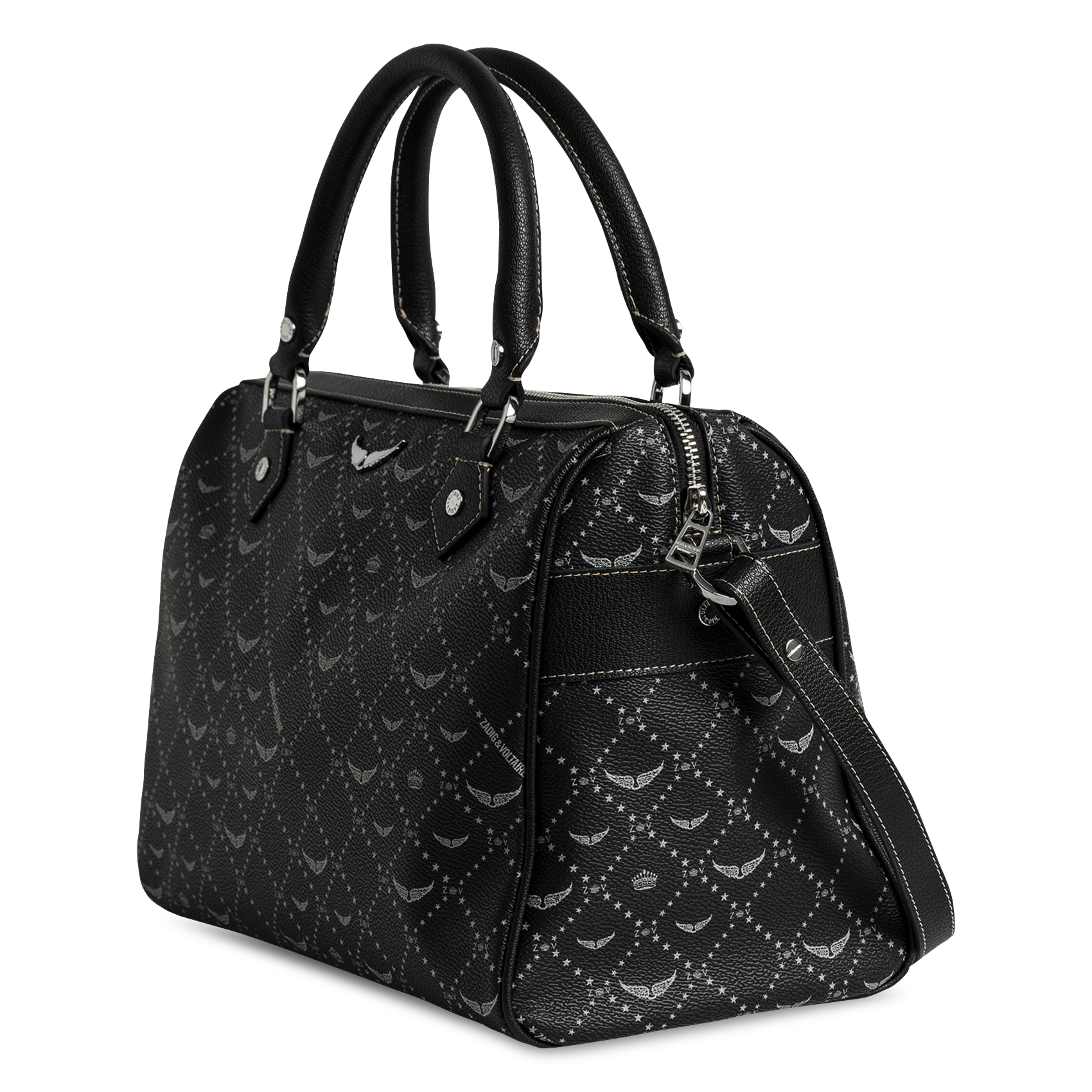 Printed handbag ZADIG&VOLTAIRE Black