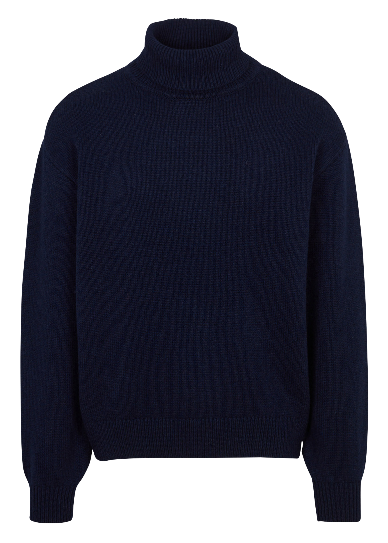 Gerader Rollkragenpullover aus recycelter Wolle COLORFUL STANDARD Blau