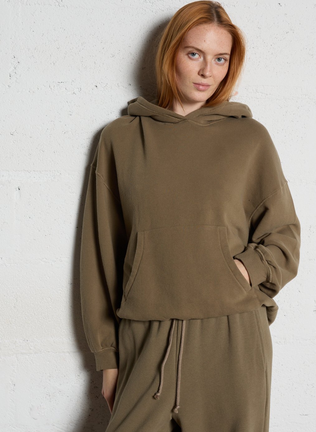 Oversized heathered hoodie AMERICAN VINTAGE