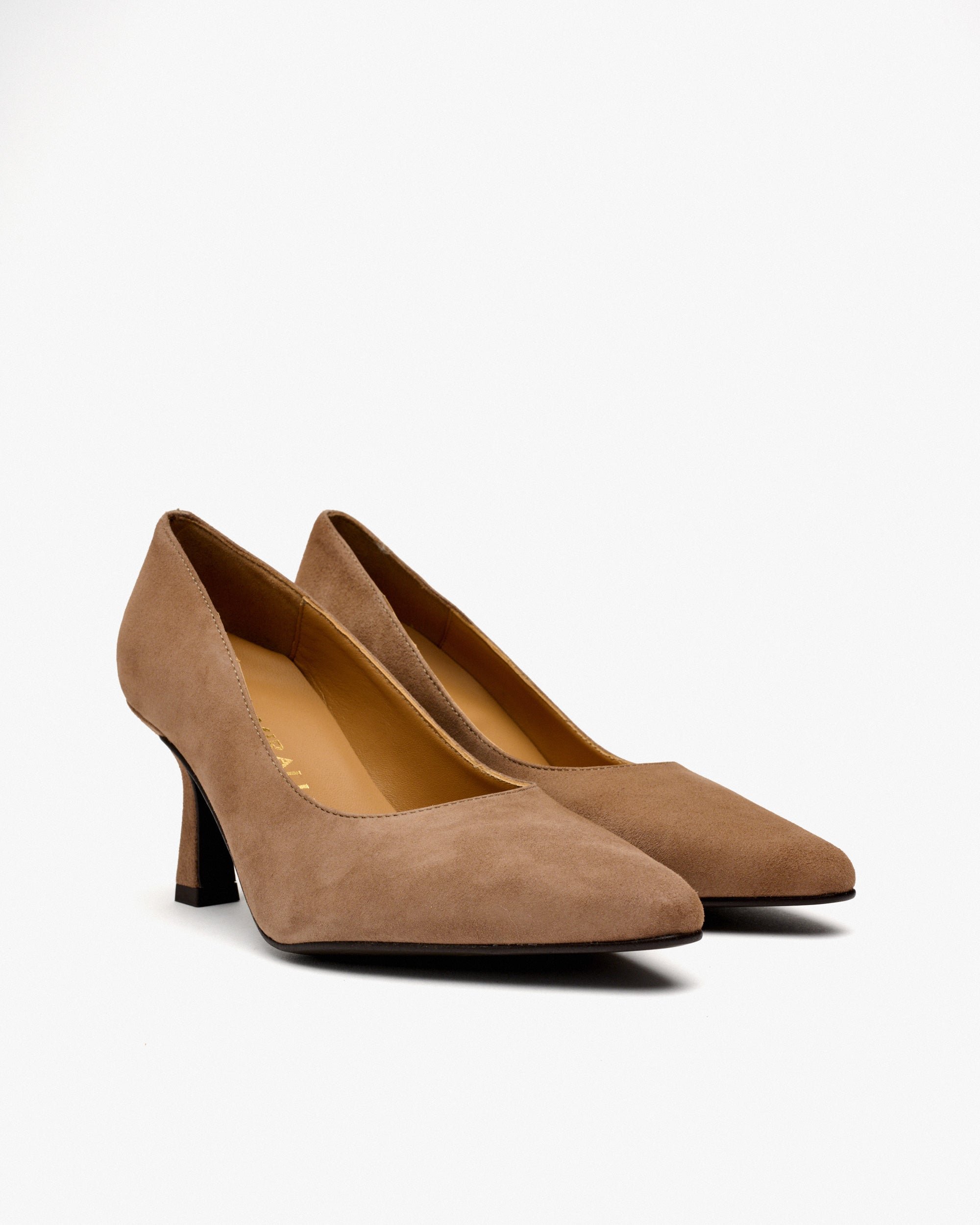 Suede high heel pumps. PEDRO MIRALLES Brown