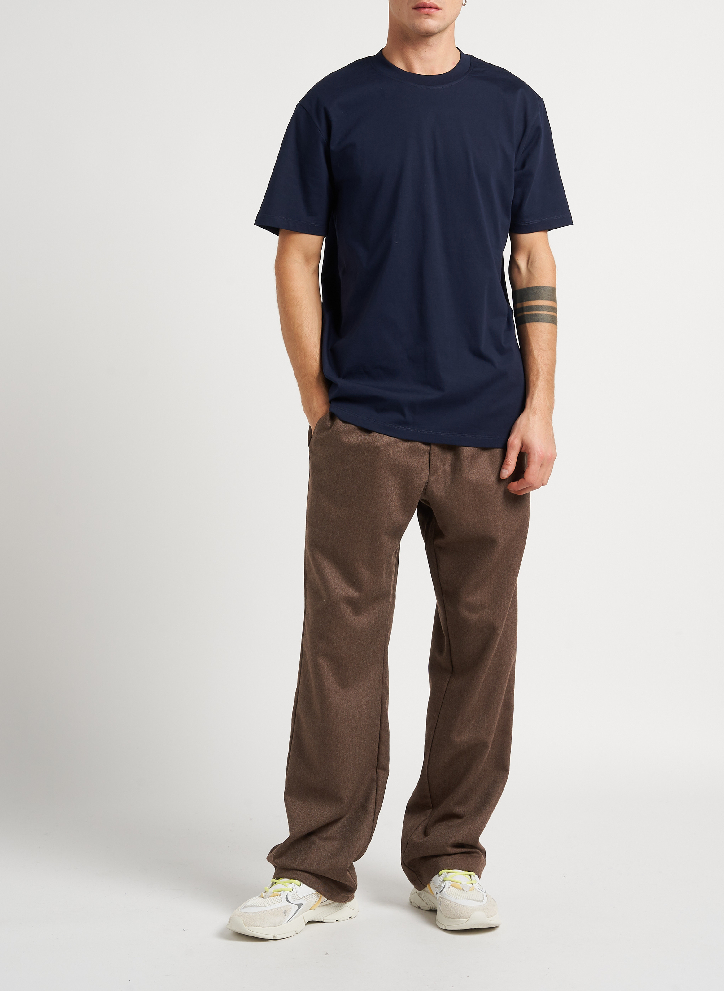 Tee-shirt oversize col rond en coton biologique MINIMUM Bleu