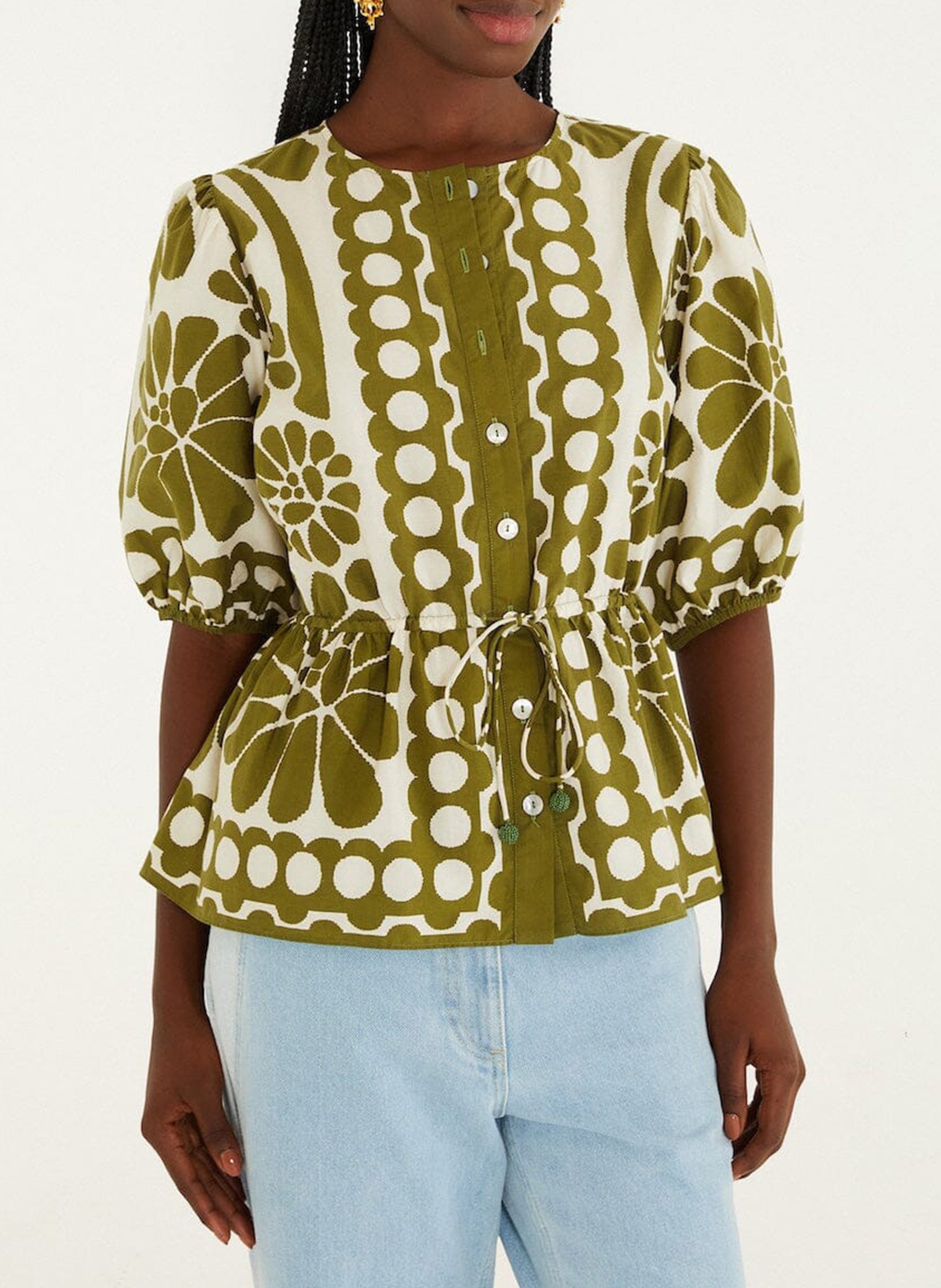 Blouse ample imprimée col rond FARM RIO Vert