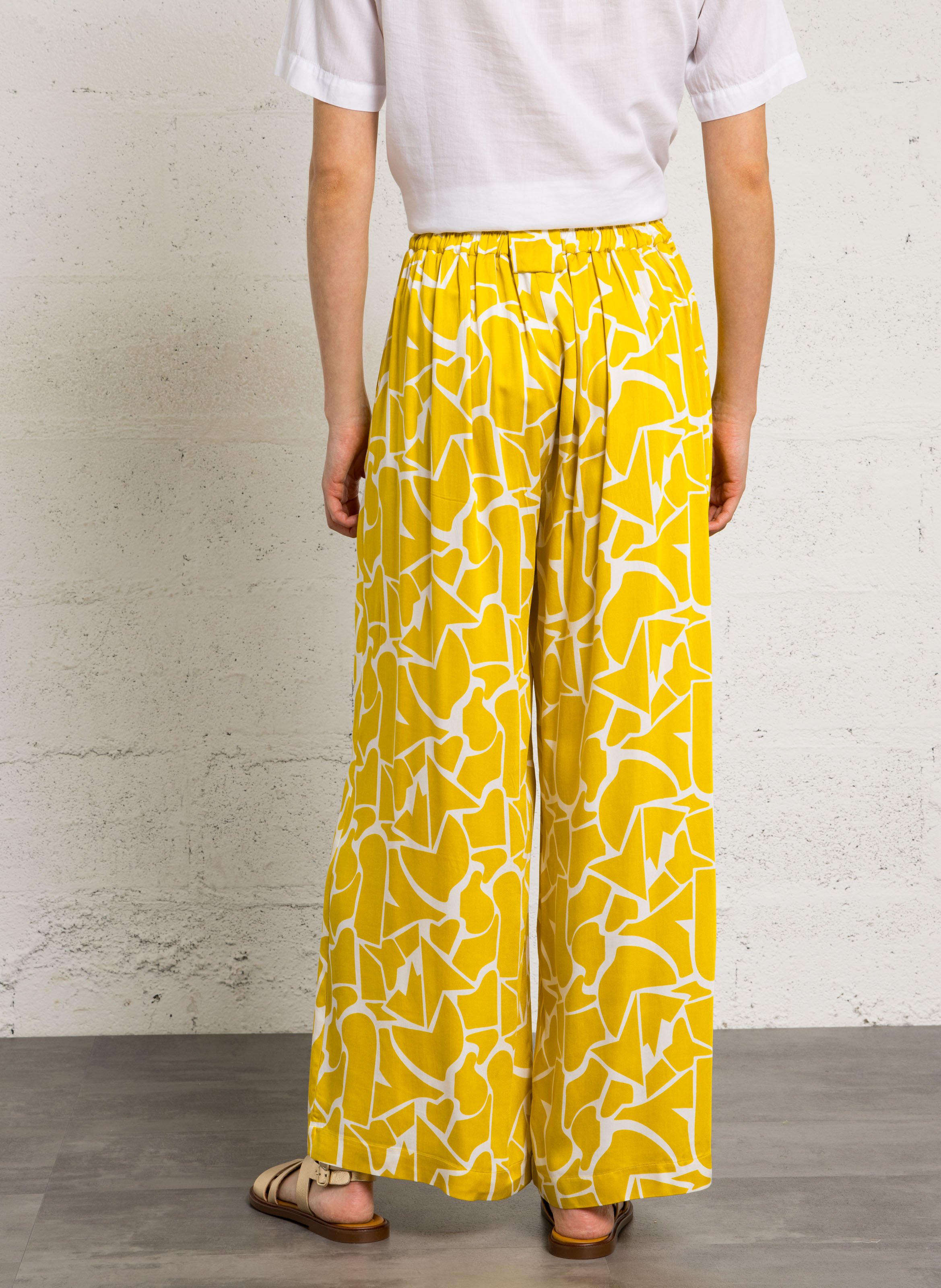 Azawood - Weite Hose mit hohem Bund BELLA JONES Gelb