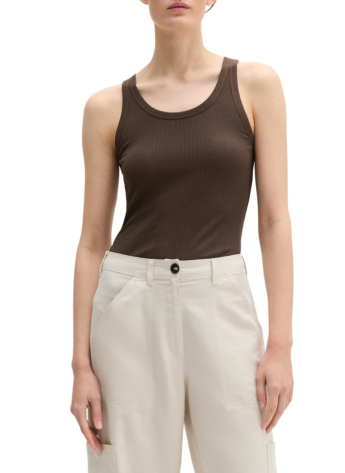 Débardeur uni en maille côtelée MARC O'POLO