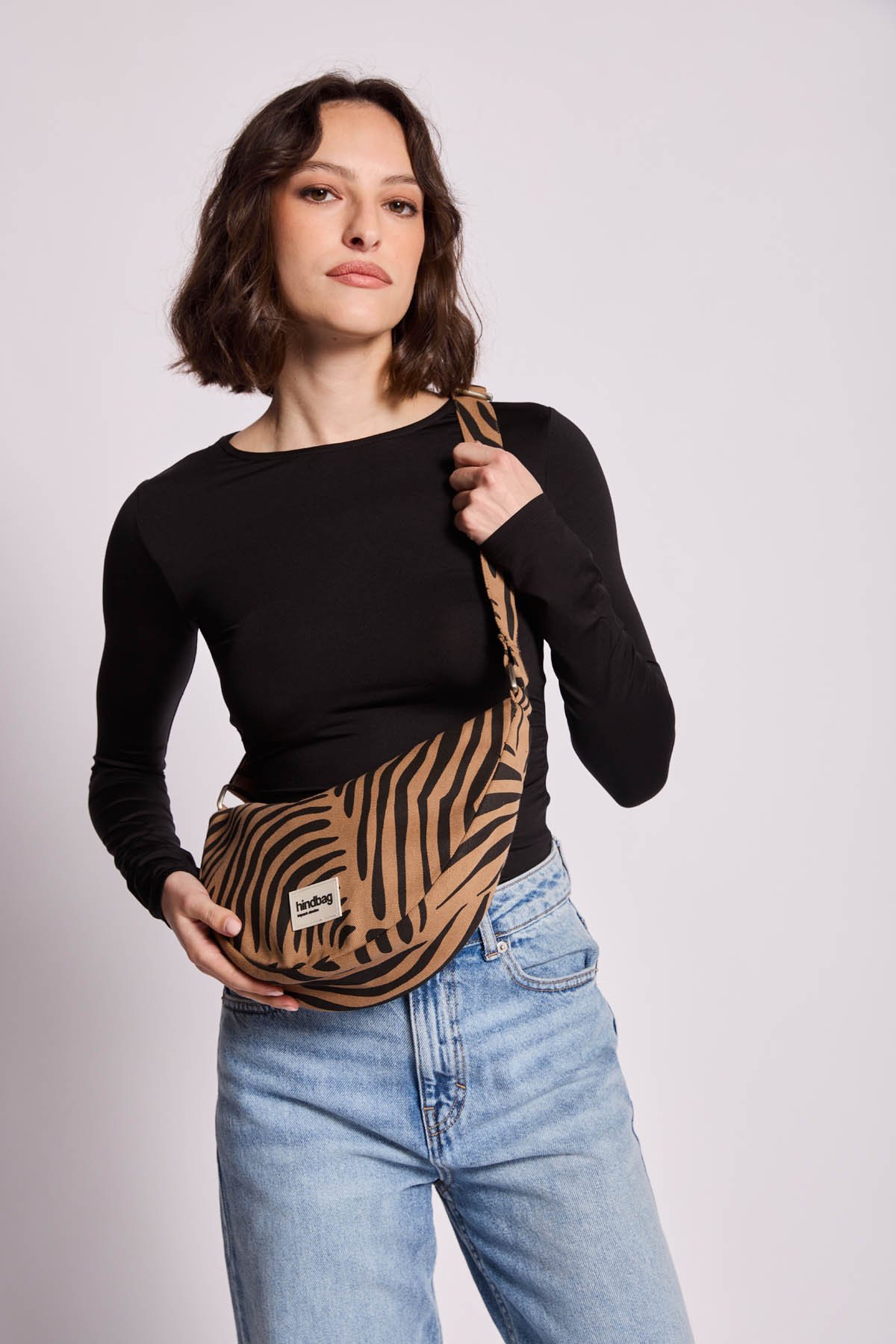 Sac banane andrea Marron