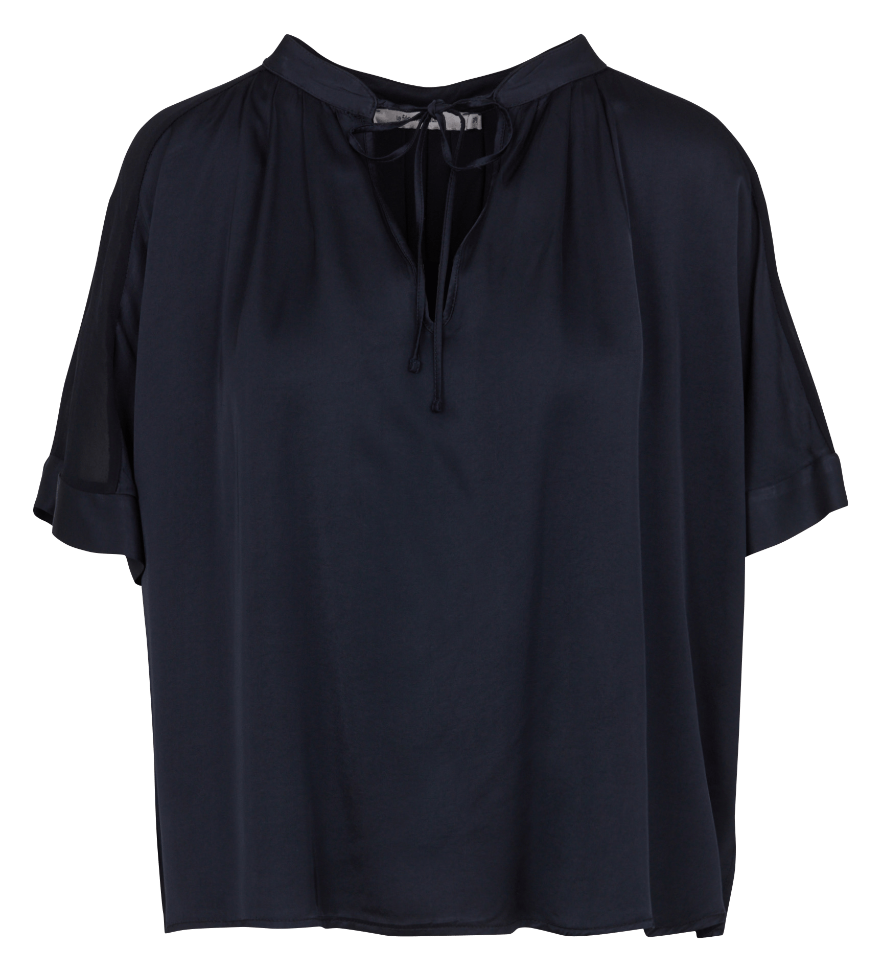 Blouse ample col tunisien LA FEE MARABOUTEE Bleu