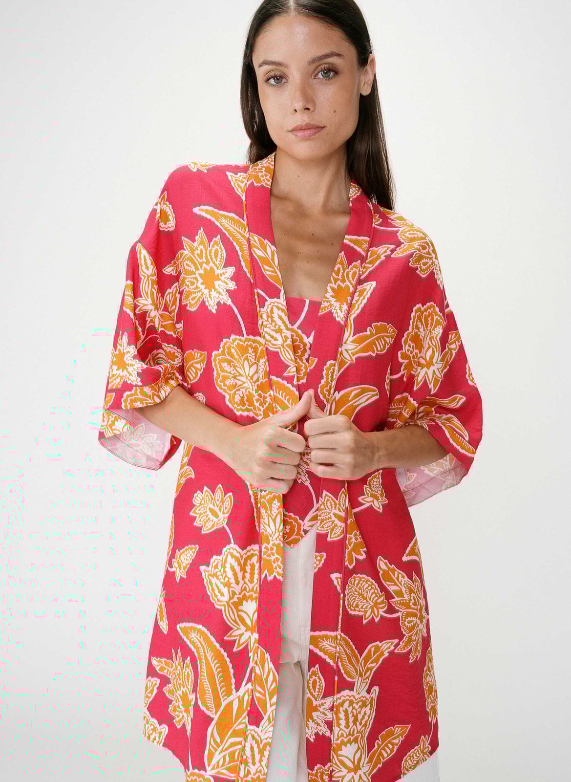 Kimono impimé GRACE ET MILA Rose
