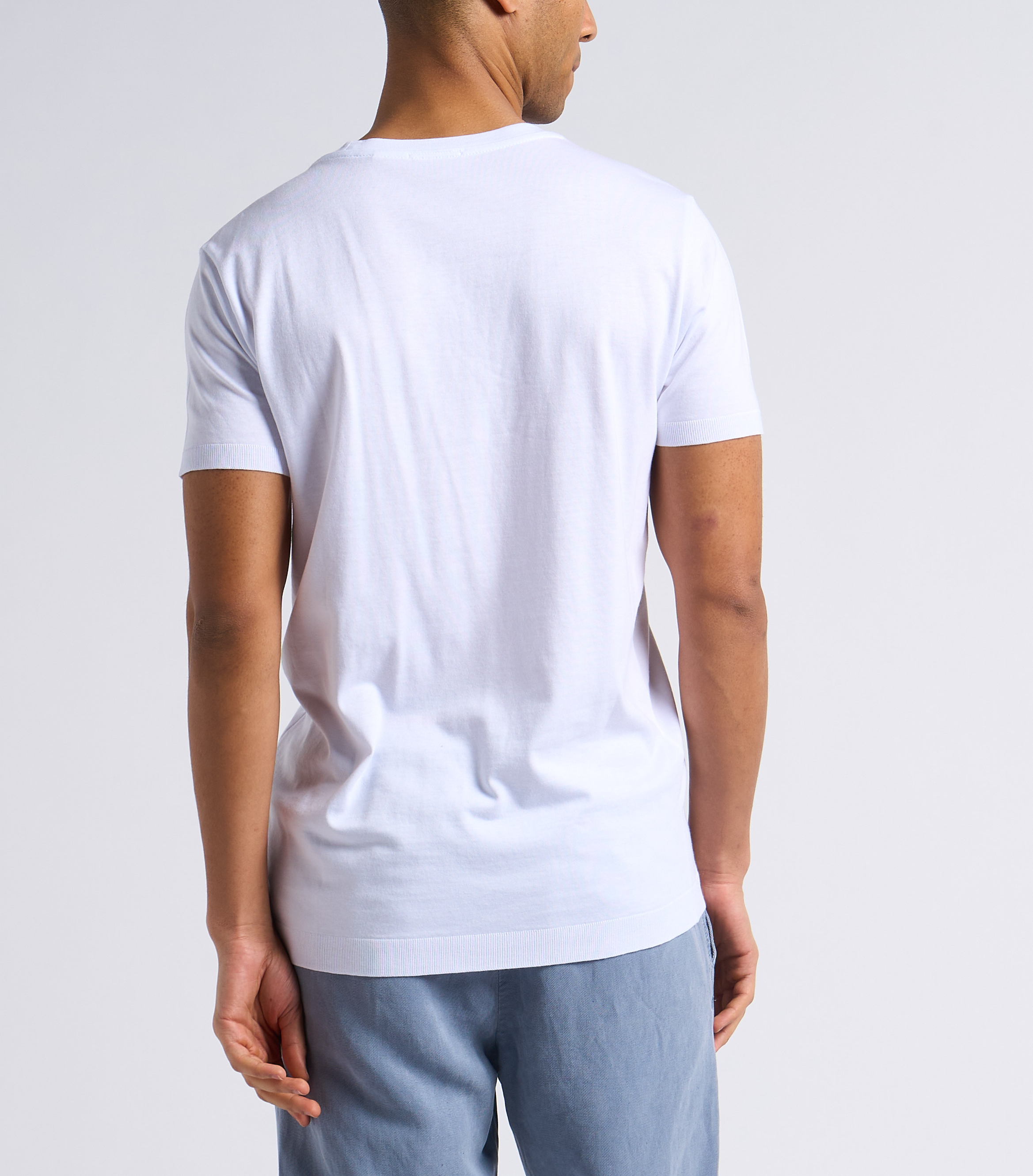 Round-neck cotton-blend T-shirt IKKS White