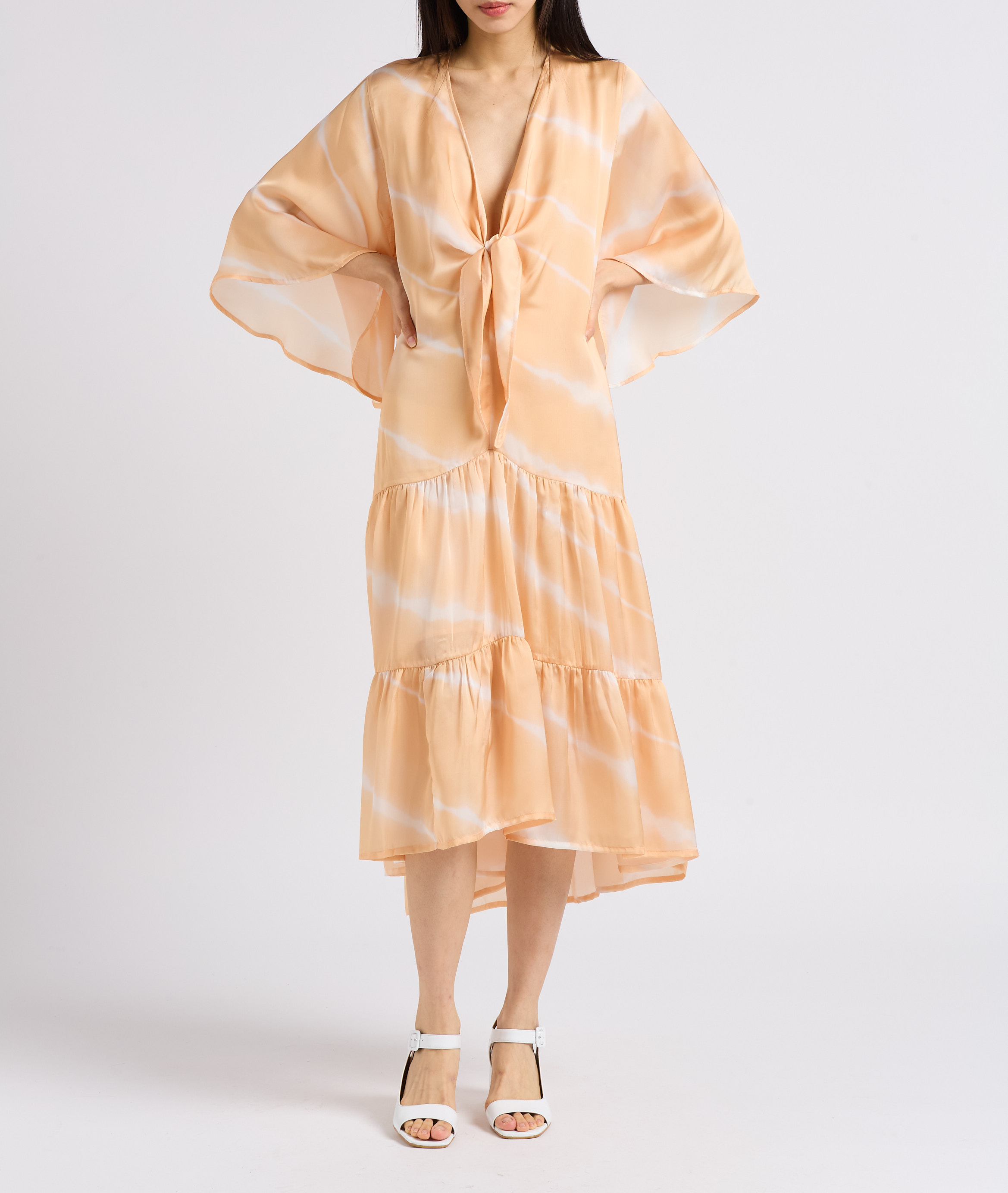 Robe midi décolleté imprimée  SUNDRESS Multicolore