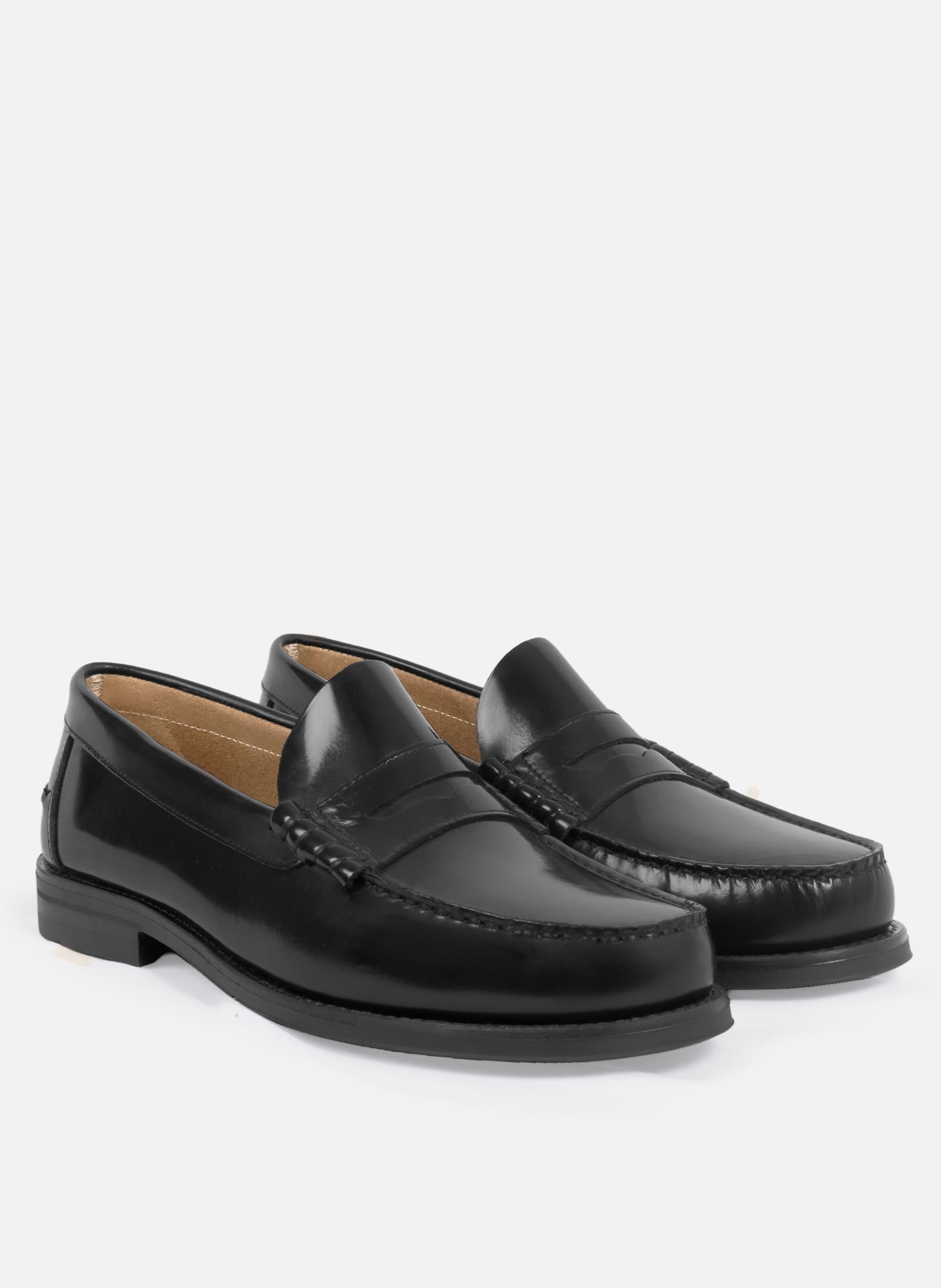 Mocassins gustave cuir vernis JULES & JENN Black