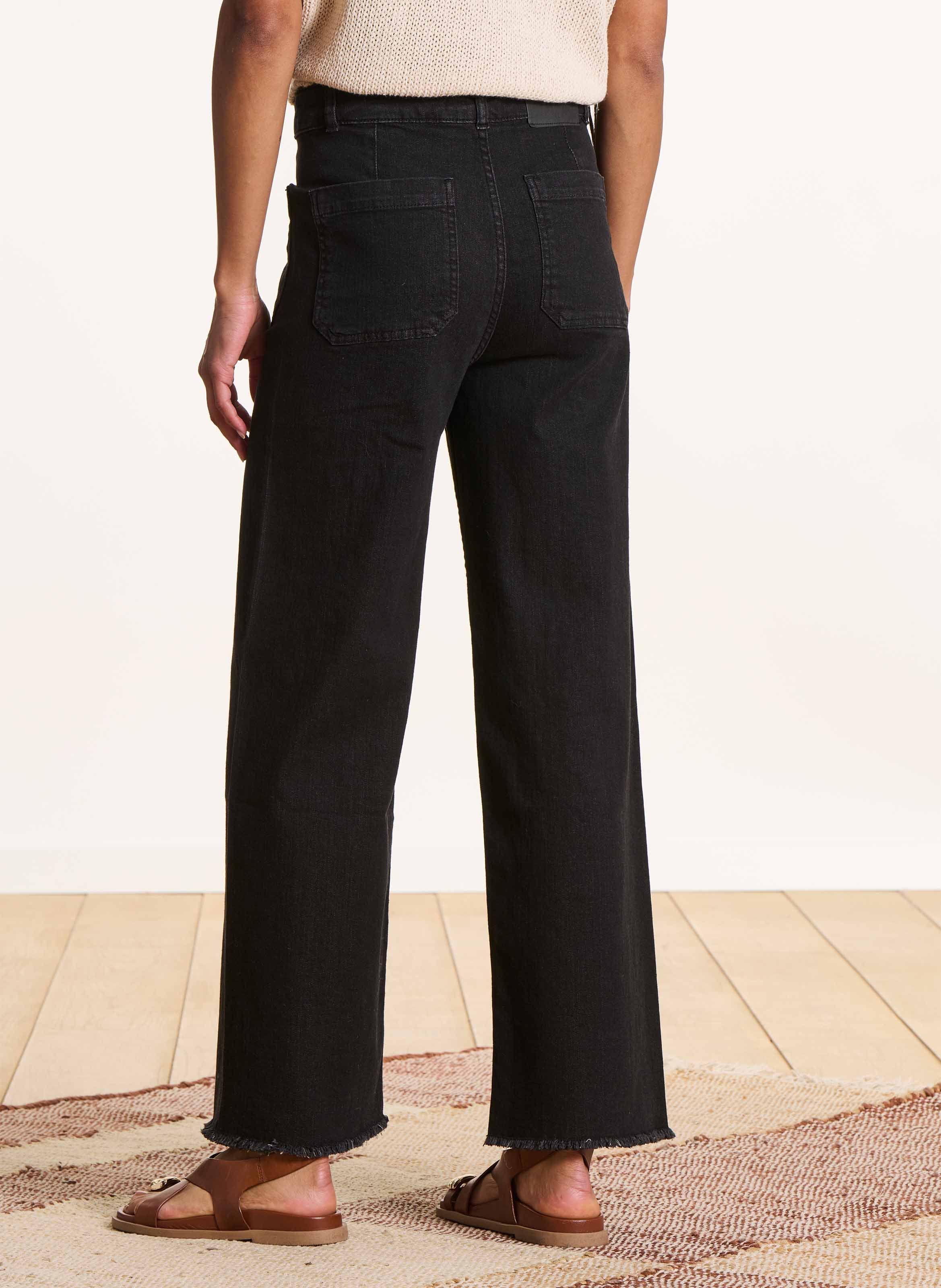 Wide-leg jeans LA FEE MARABOUTEE Black