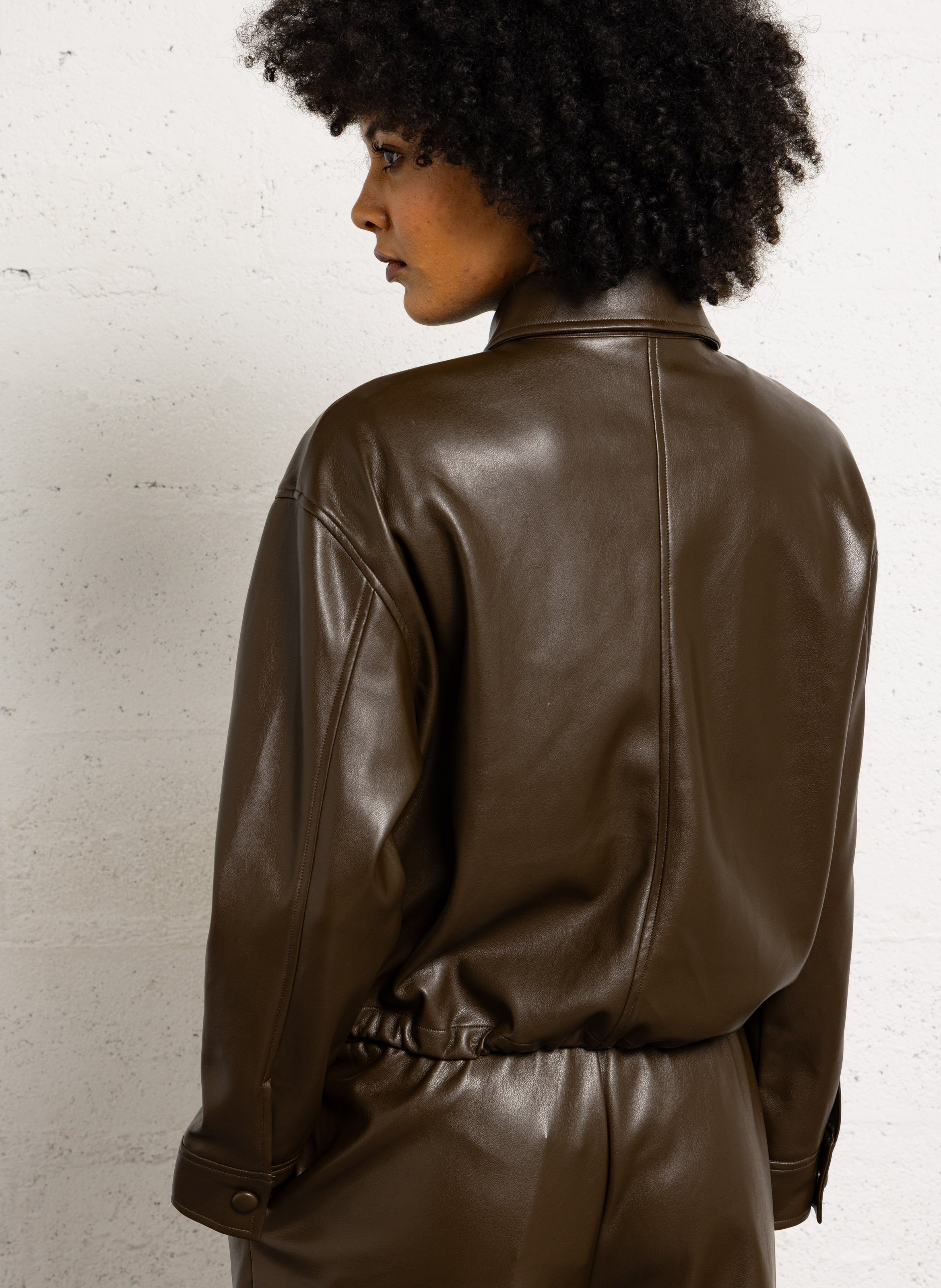 Veste oversize col classique SUNCOO Kaki
