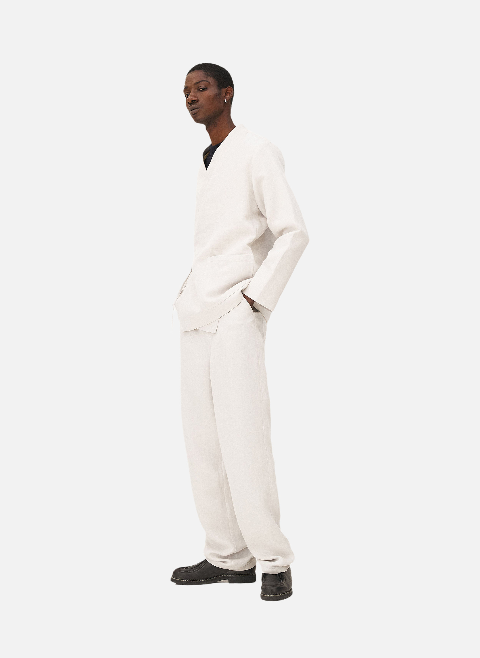 Relaxed elasticated pants Michigan Light Grey Noyoco Grey