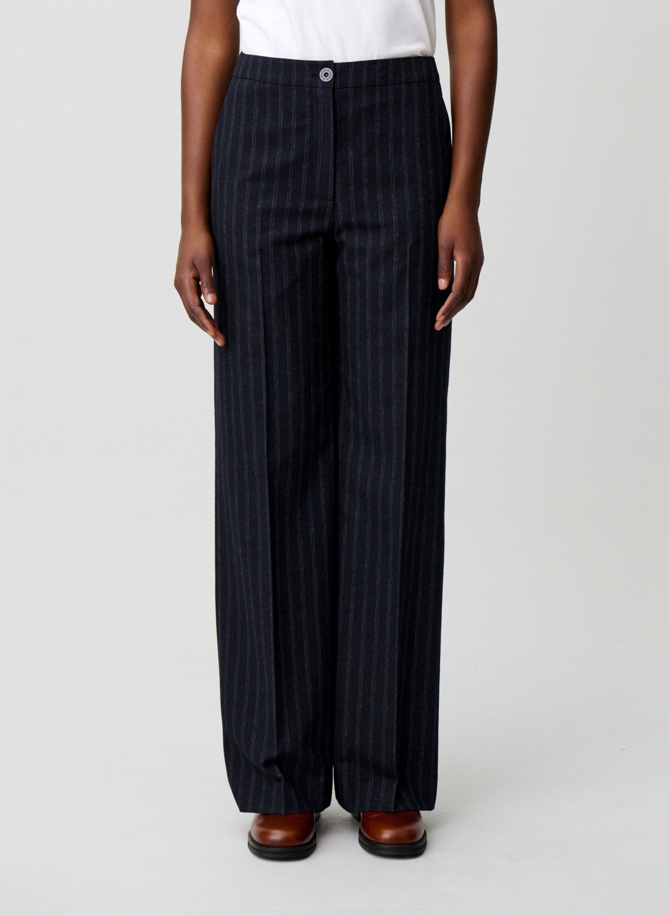Pantalon taille haute à rayures CLAUDIE PIERLOT Multicolore