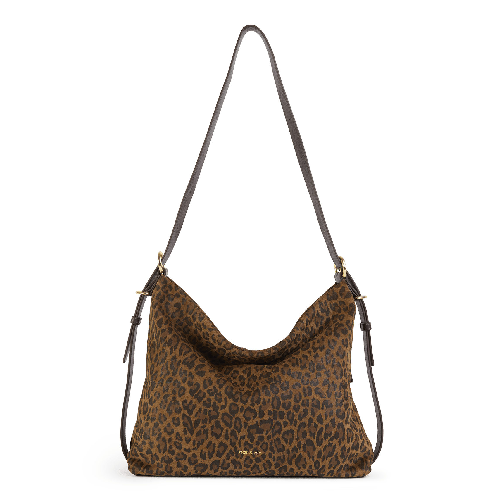 Sac hobo en cuir NAT & NIN Marron