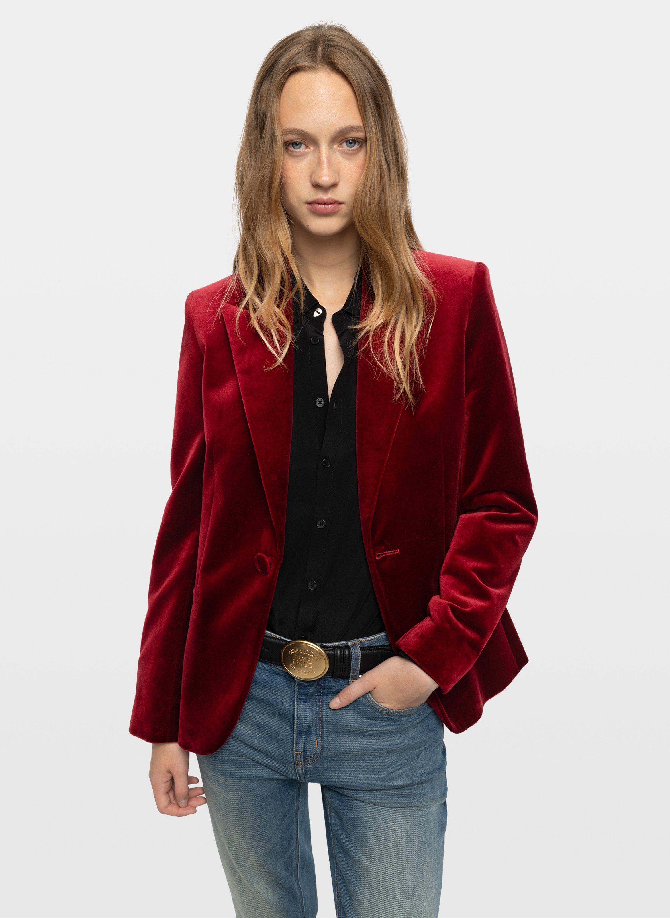 Veste blazer ajustée velours en coton ZADIG&VOLTAIRE