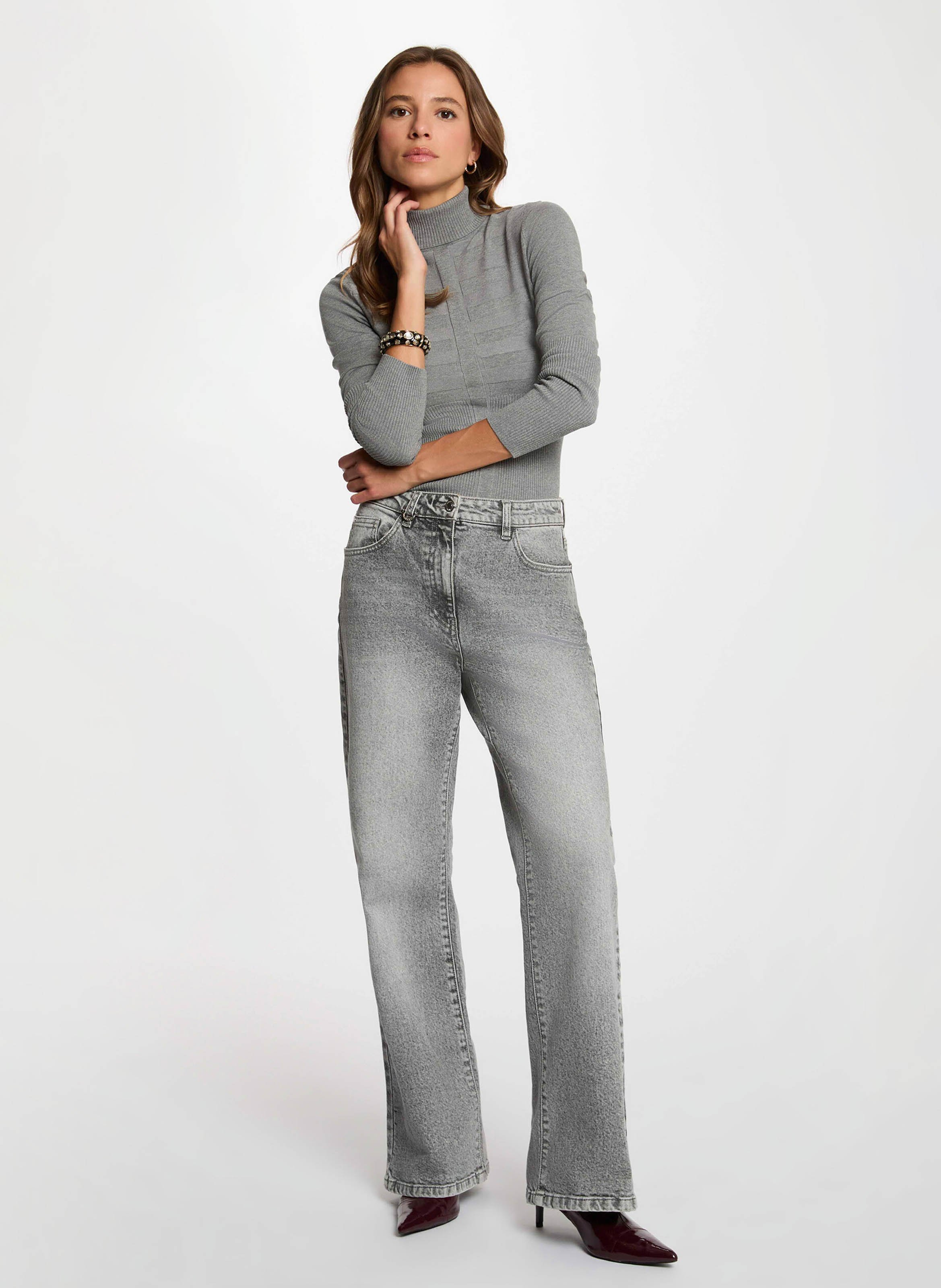Turtleneck sweater | Grey MORGAN Women