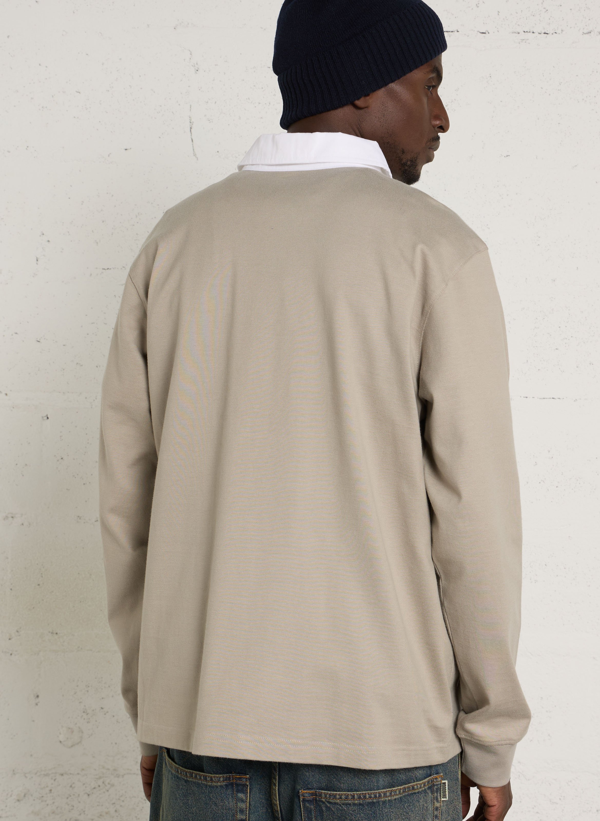 Polo droit en coton THE NORTH FACE Gris