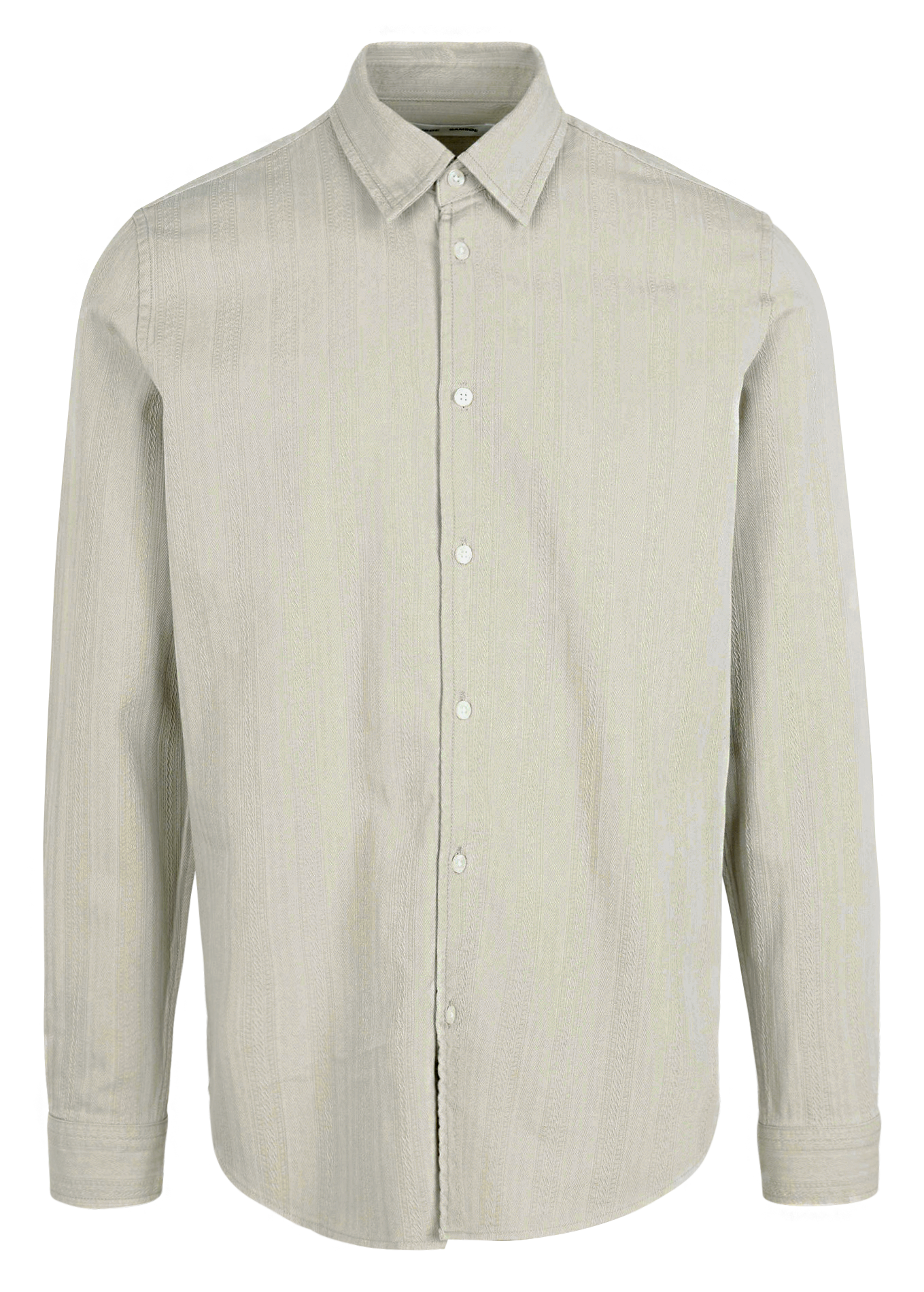 Chemise regular col classique en coton mélangé SAMSOE SAMSOE Beige