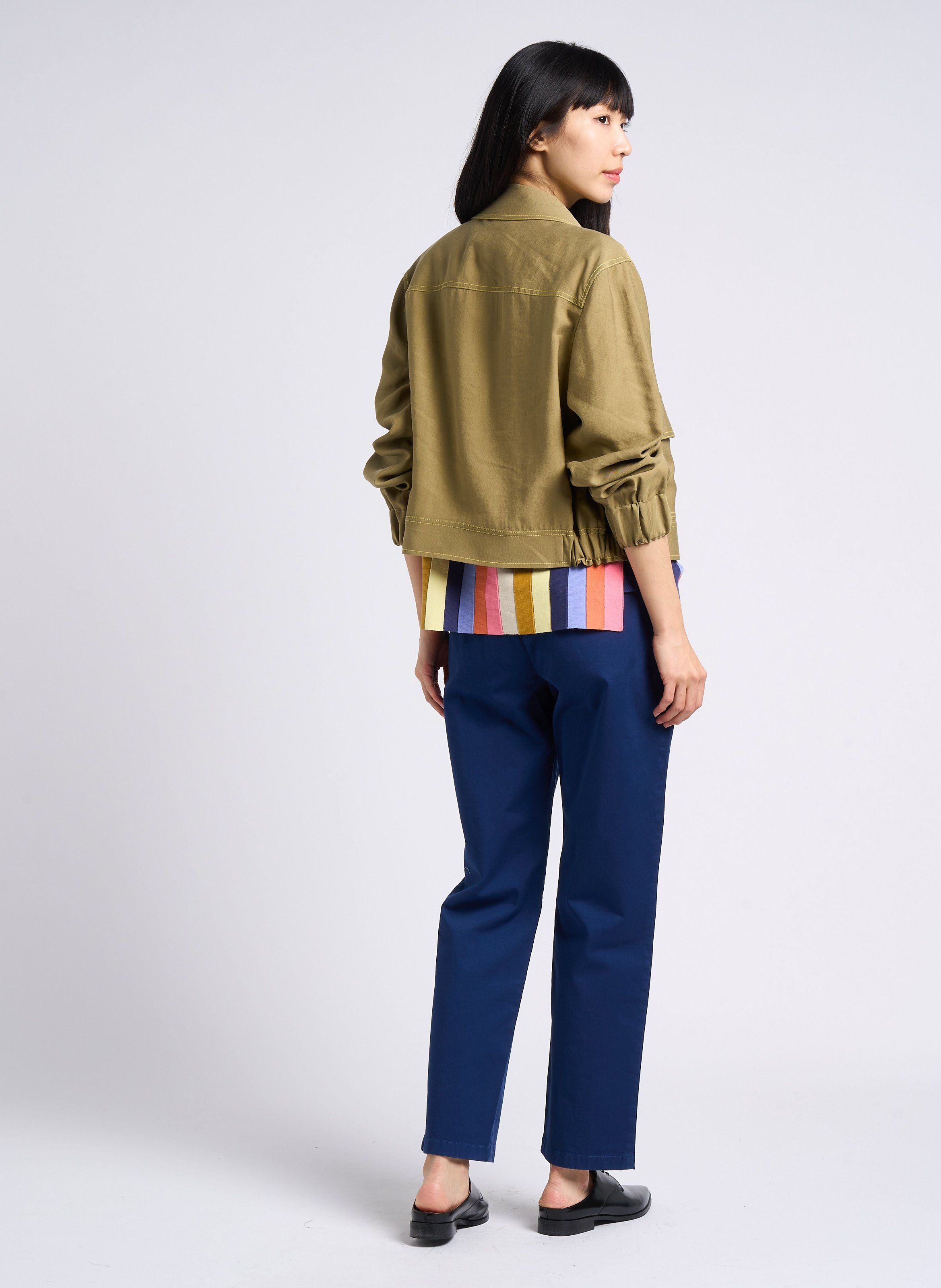 Fluid jacket with classic stitched collar PAUL SMITH Green