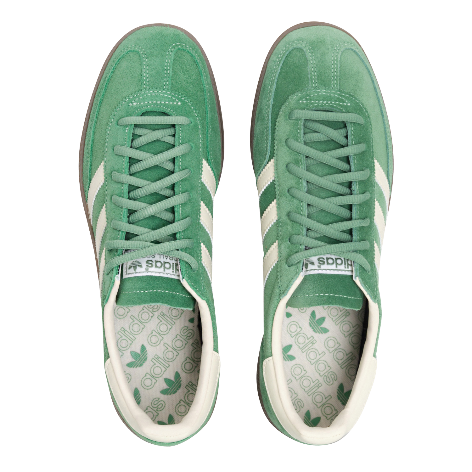 Low-top lace-up leather trainers ADIDAS Green
