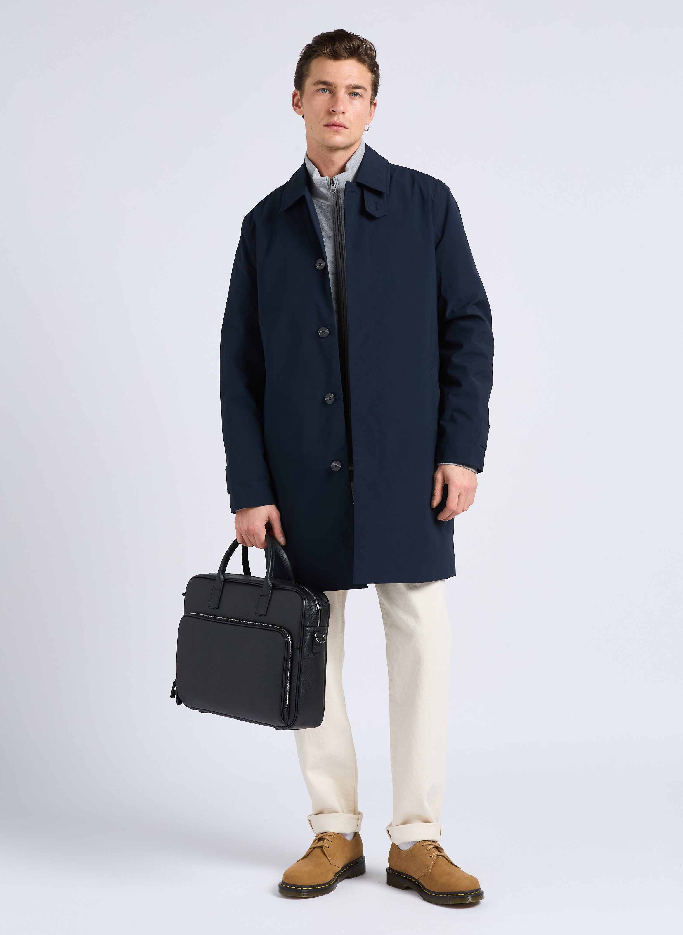 Tapered cotton dot effect regular-fit jeans EDWIN Beige