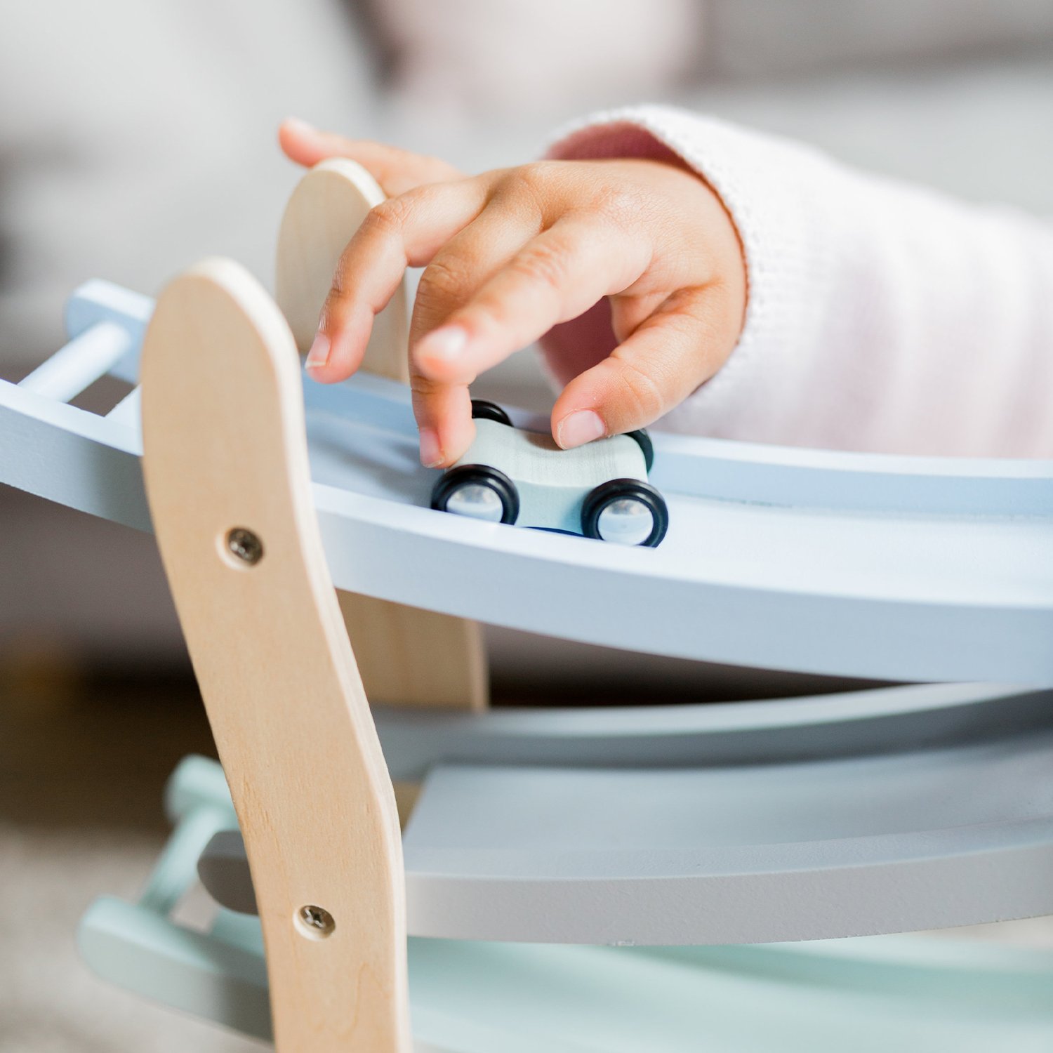 Wooden marble run KINDSGUT Blue