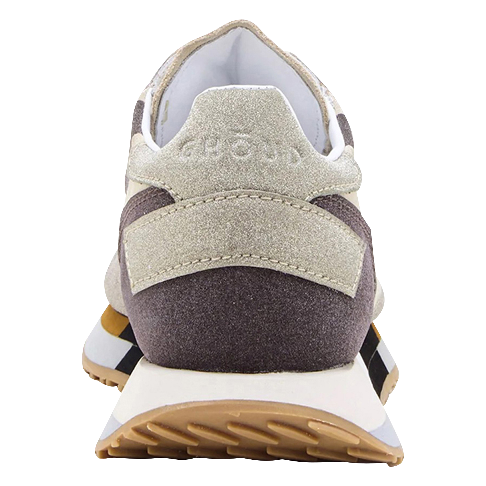 Zapatillas bajas con lentejuelas y sherpa de cuero mixto GHOUD VENICE Beige